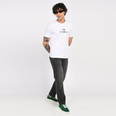 White "I'm Broken" Minimal Graphic T-Shirt
