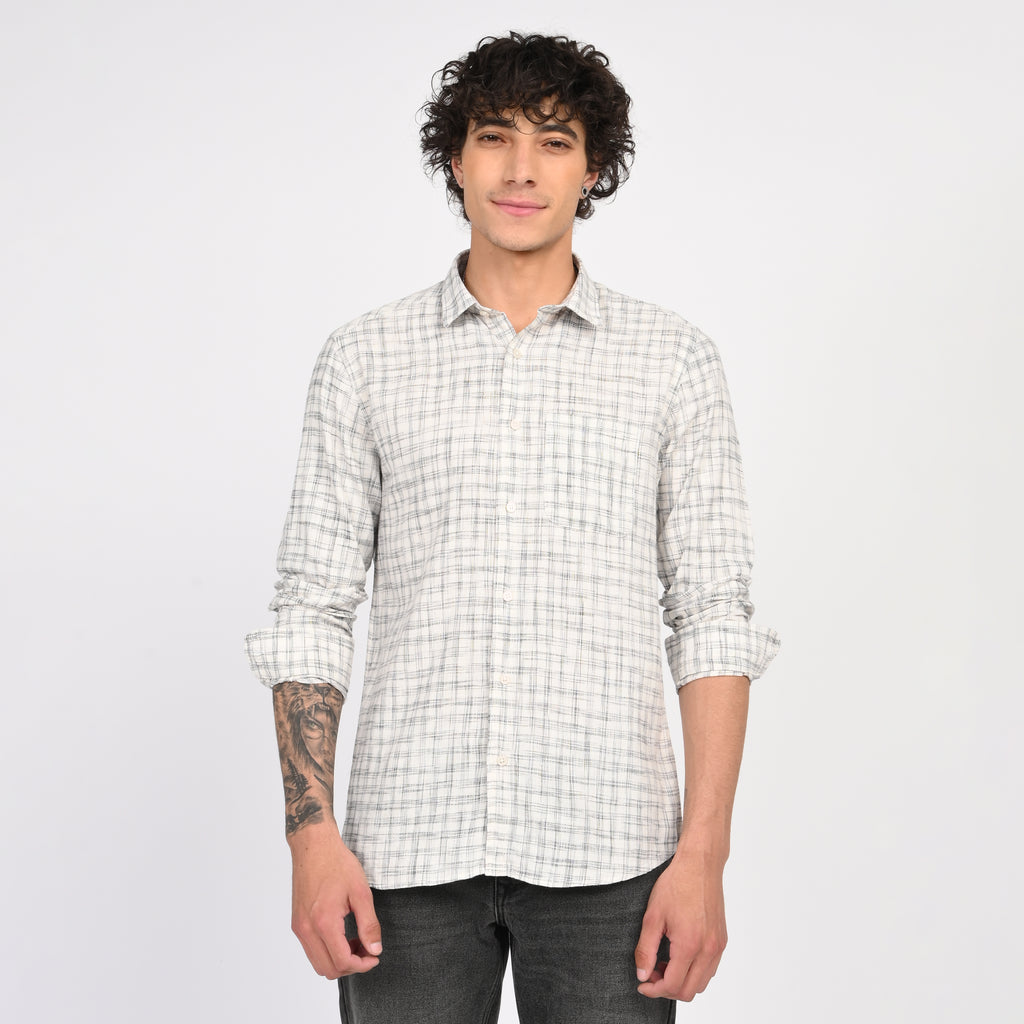 Linen Checkered Shirt - Snipes