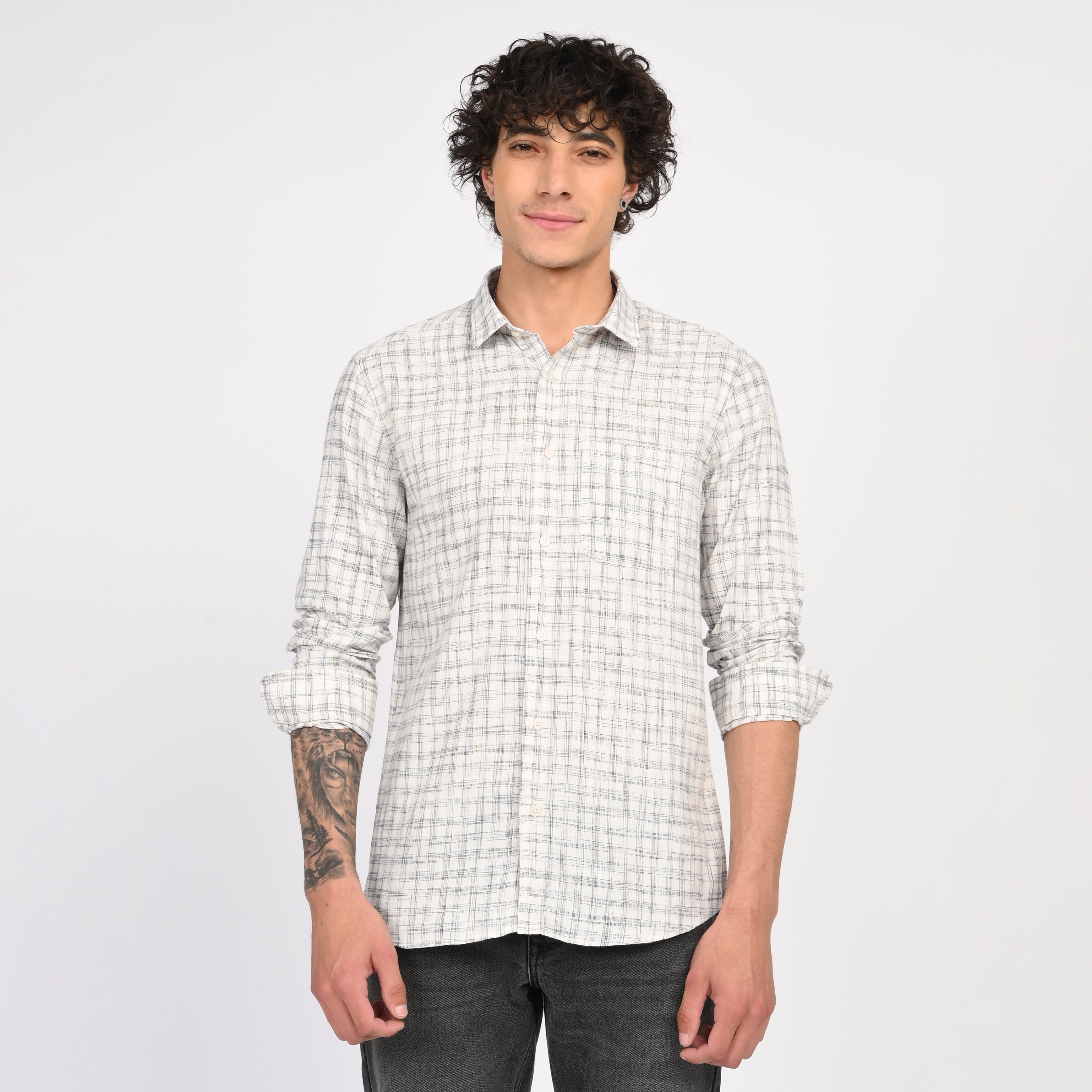 Linen Checkered Shirt - Snipes