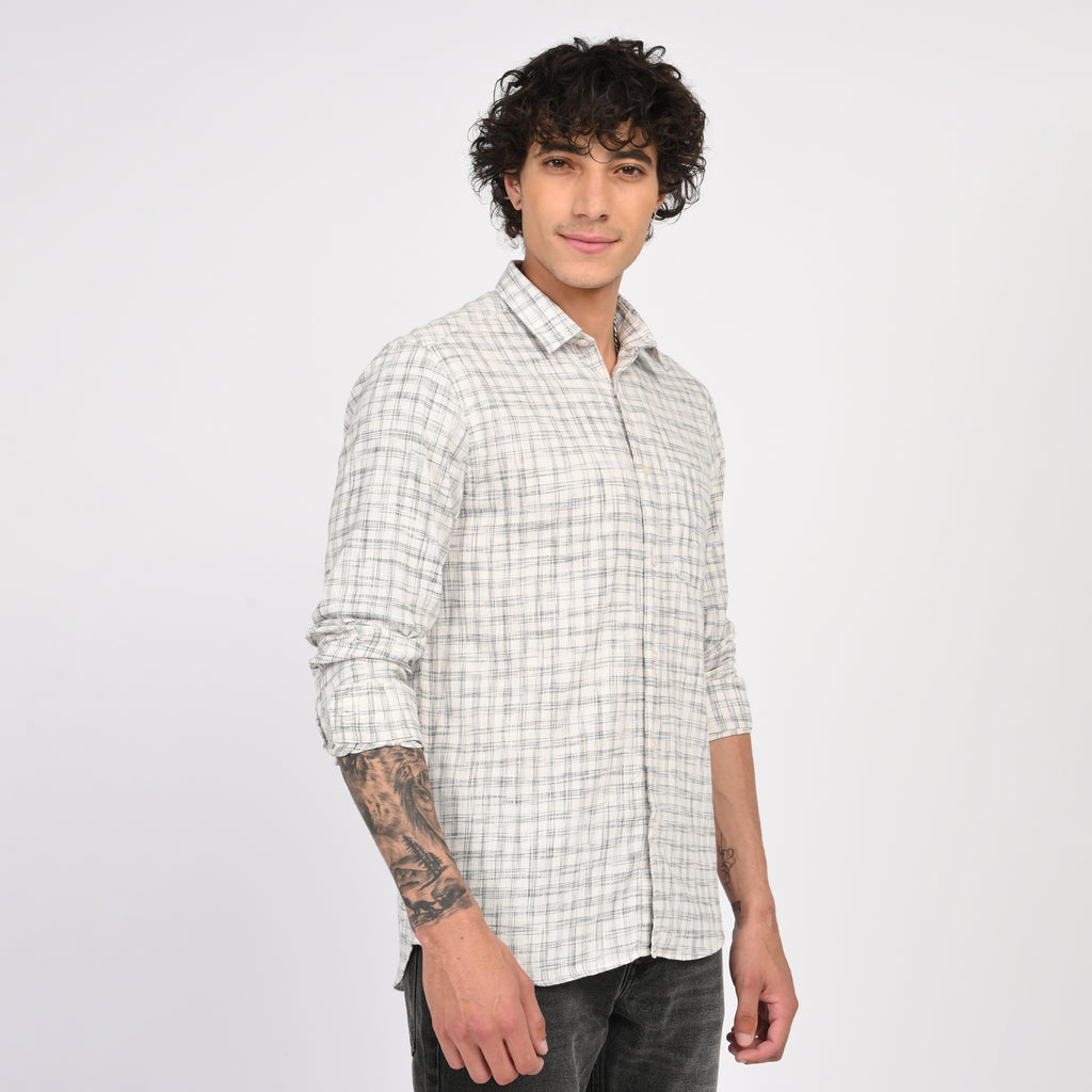 Linen Checkered Shirt - Snipes