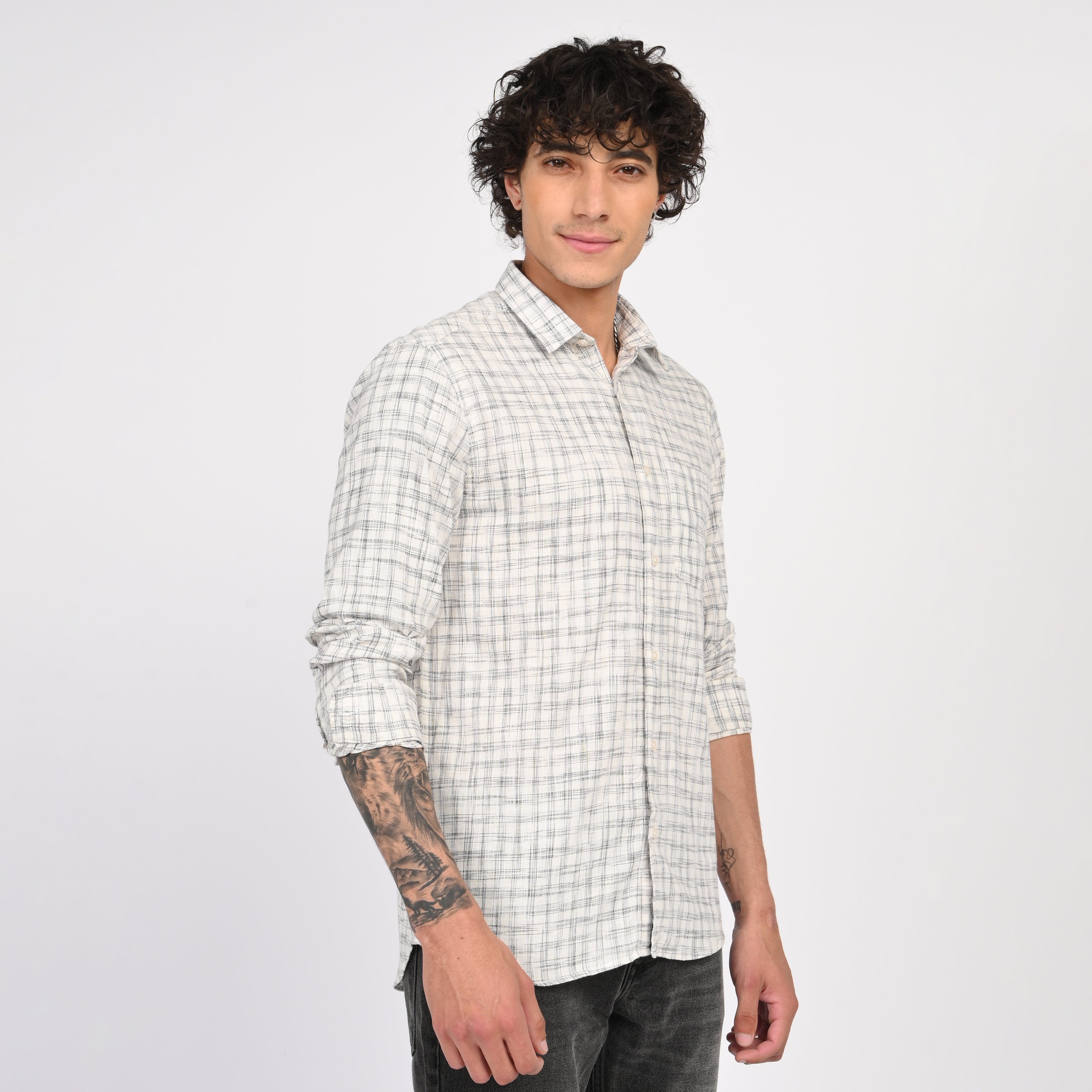 Linen Checkered Shirt - Snipes