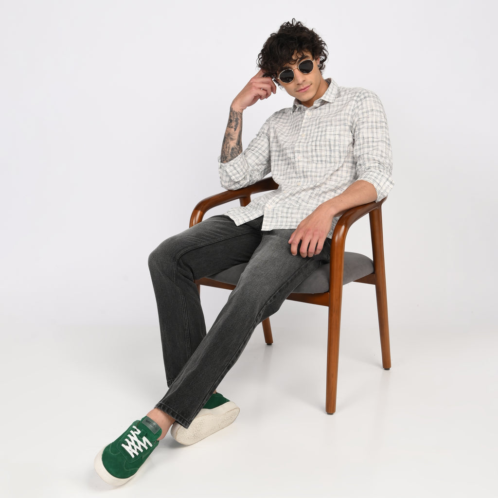 Linen Checkered Shirt - Snipes