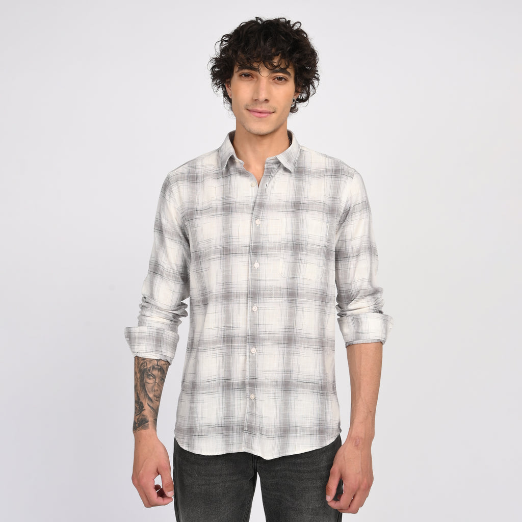 Linen Checkered Shirt - Snipes