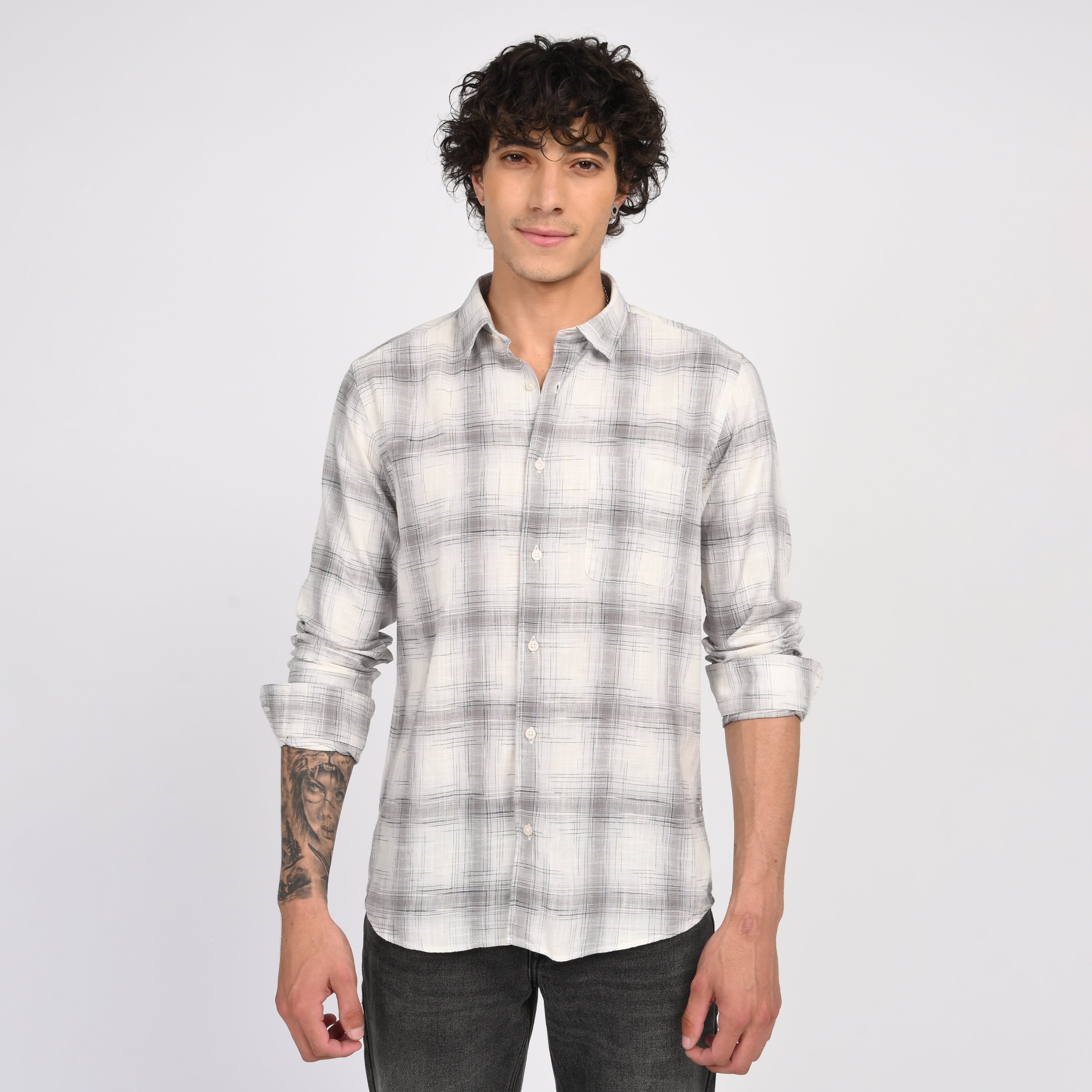 Linen Checkered Shirt - Snipes