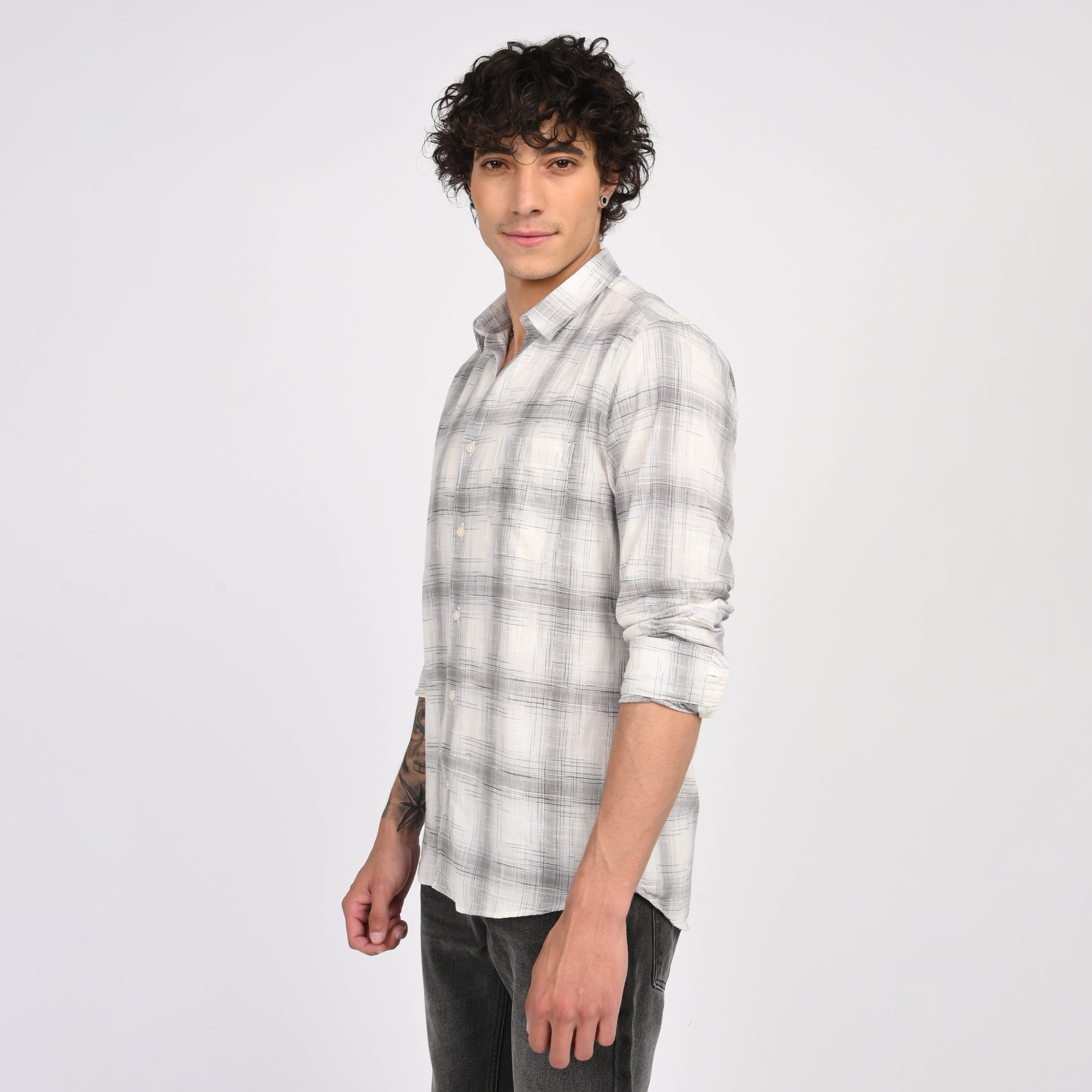 Linen Checkered Shirt - Snipes