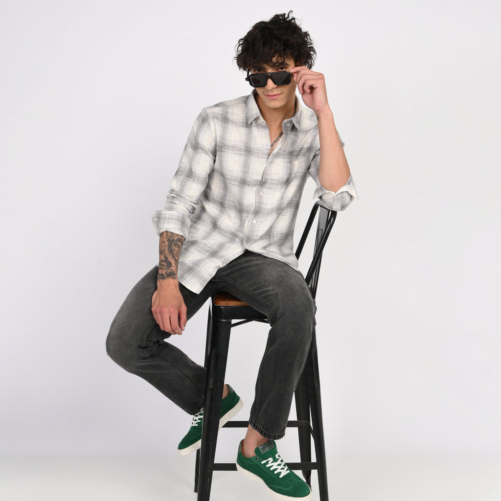 Linen Checkered Shirt - Snipes