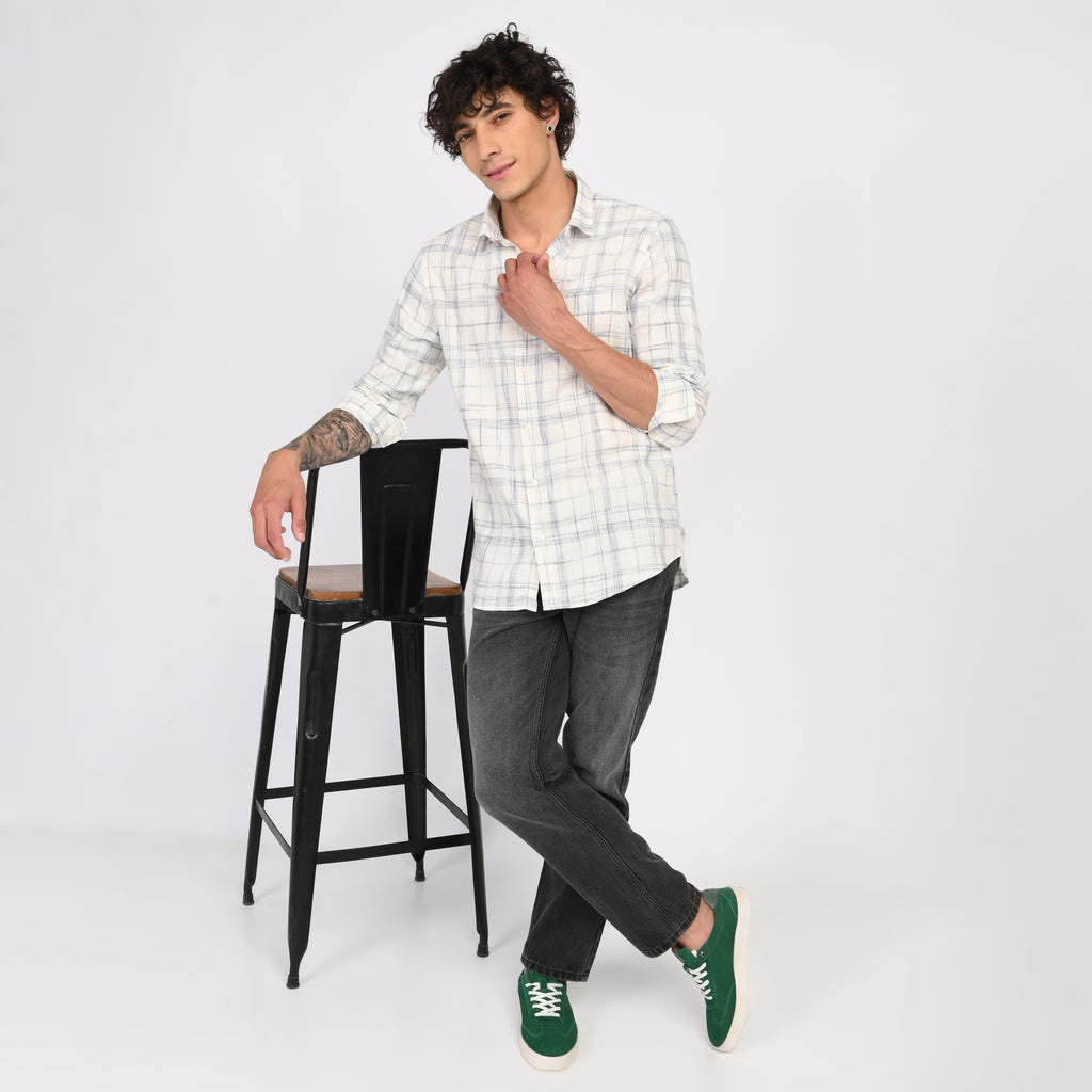 Linen Checkered Shirt - Snipes