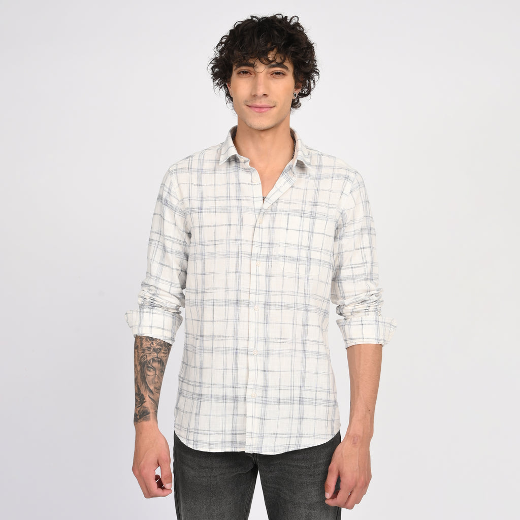 Linen Checkered Shirt - Snipes