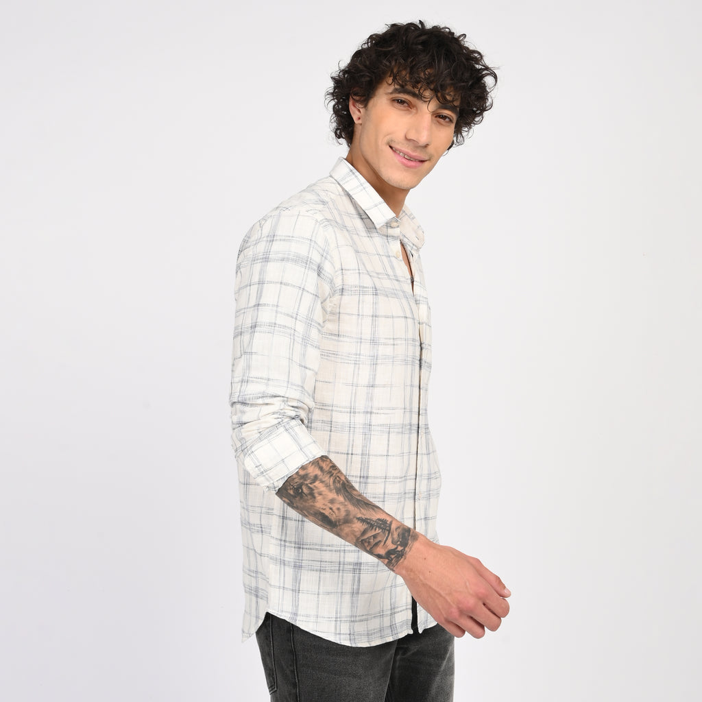 Linen Checkered Shirt - Snipes