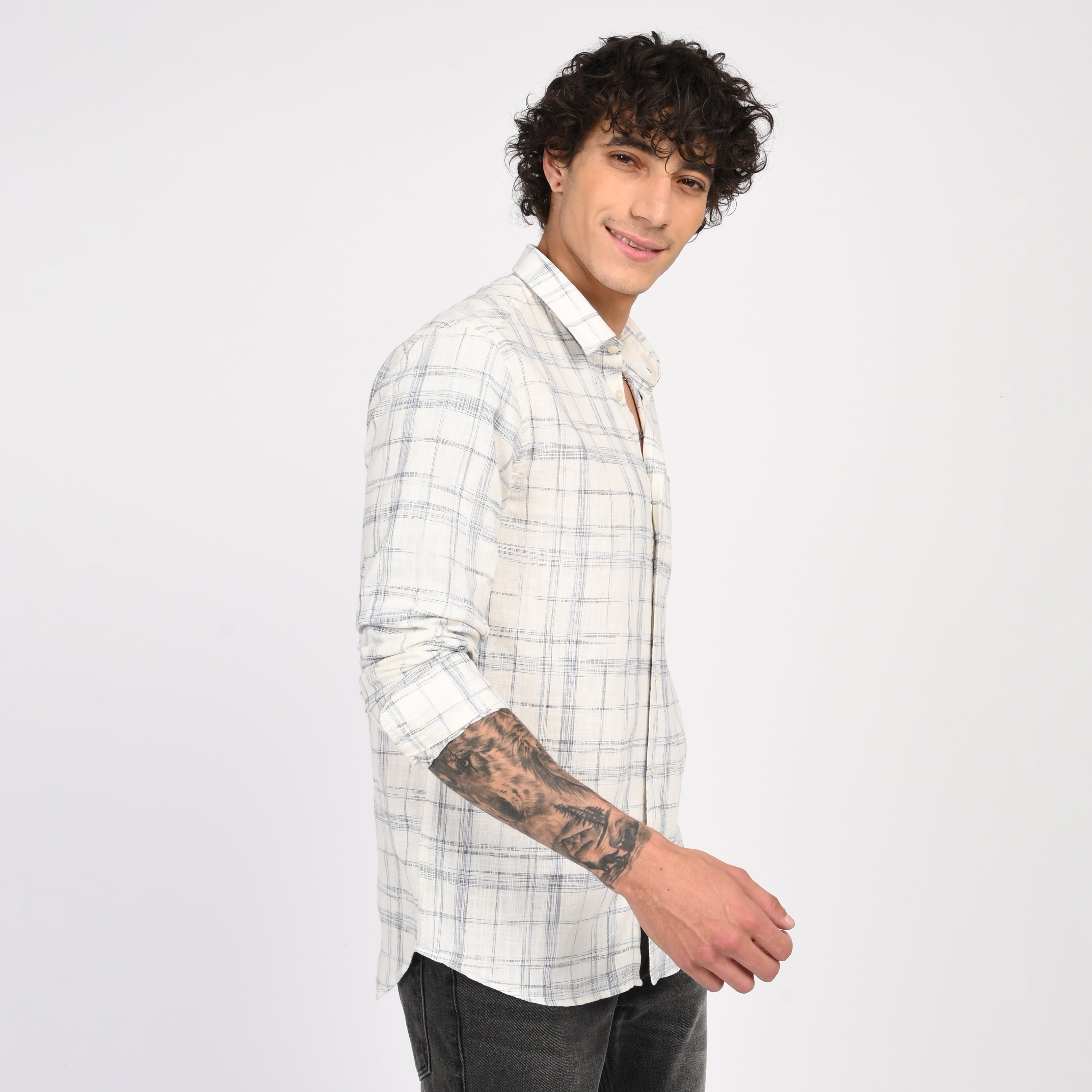 Linen Checkered Shirt - Snipes