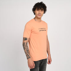 Light Coral Minimal Graphic T-Shirt