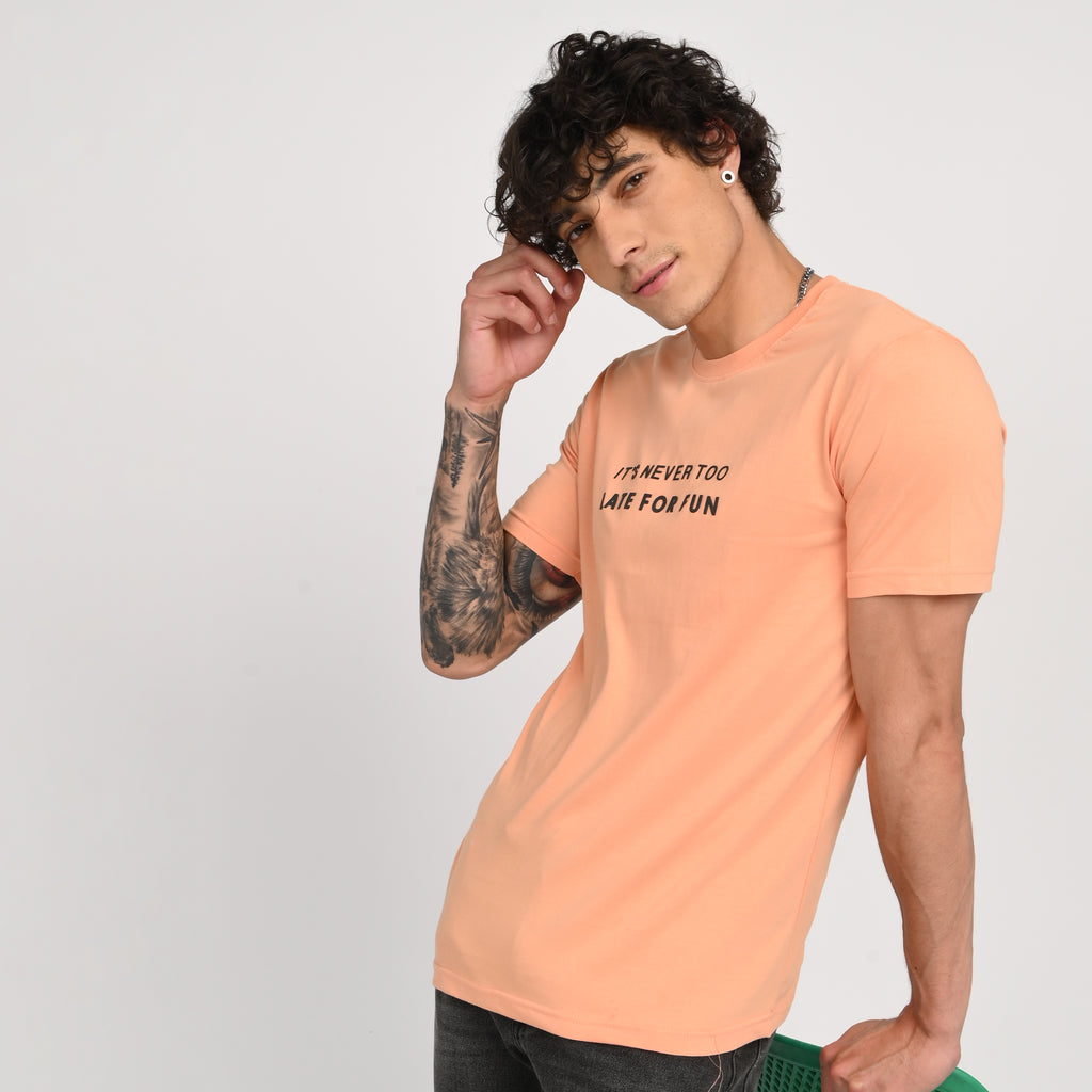 Light Coral Minimal Graphic T-Shirt - Snipes