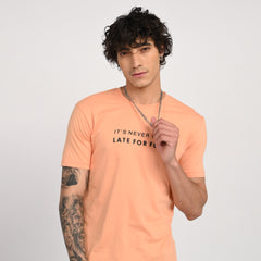 Light Coral Minimal Graphic T-Shirt