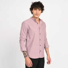 Mandarin Collar Plain Shirt