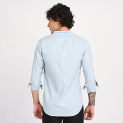 Mandarin Collar Plain Shirt