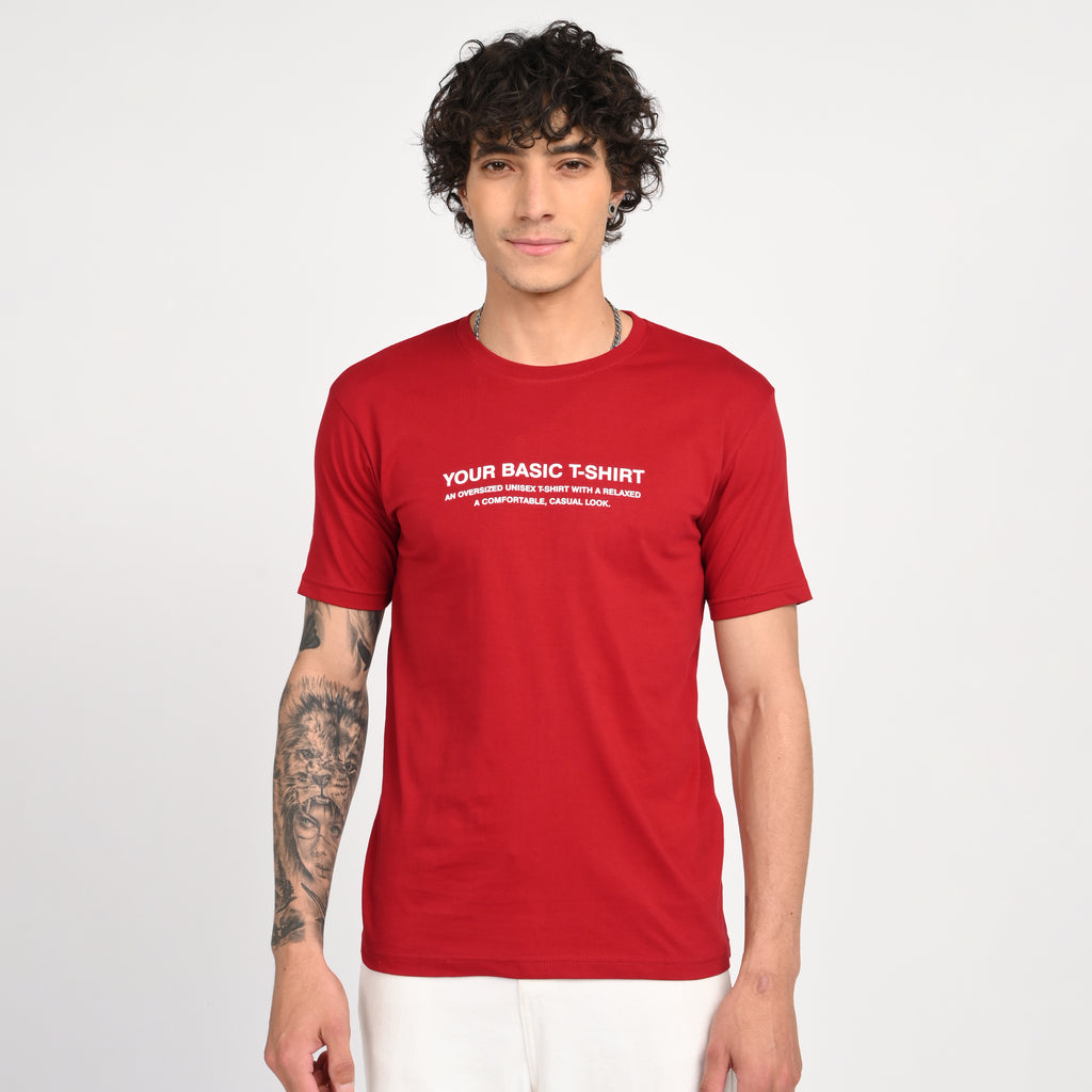 Red Minimal Graphic T-Shirt - Snipes