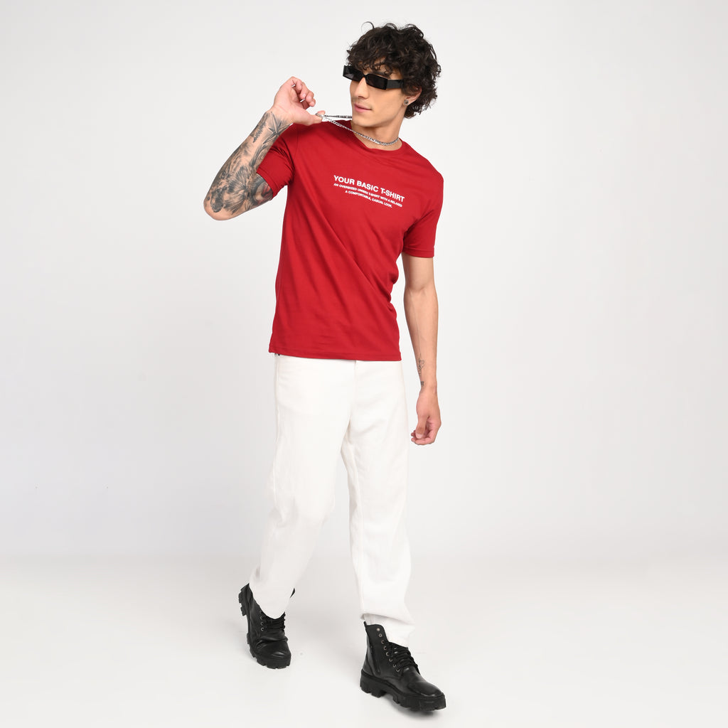Red Minimal Graphic T-Shirt - Snipes