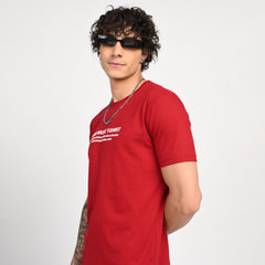 Red Minimal Graphic T-Shirt