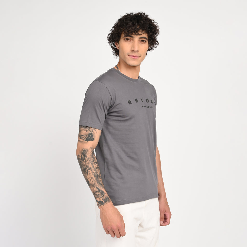 Grey Minimal Graphic T-Shirt - Snipes