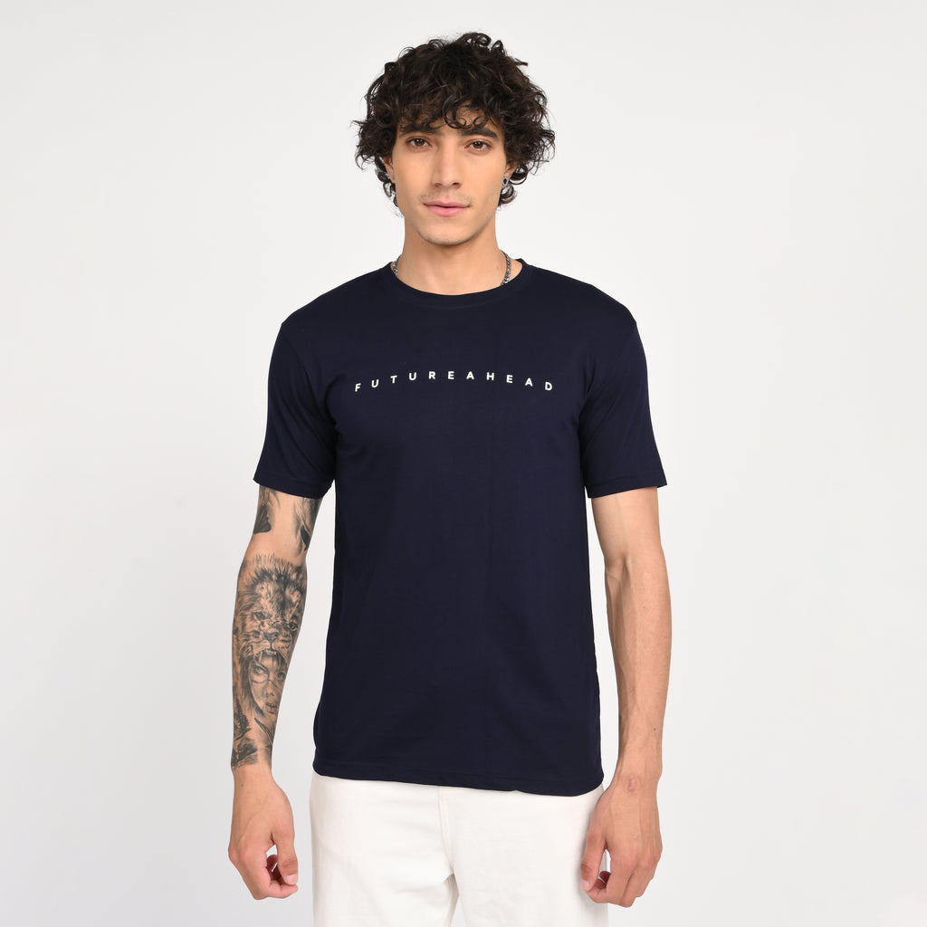 Navy Minimal Graphic T-Shirt - Snipes