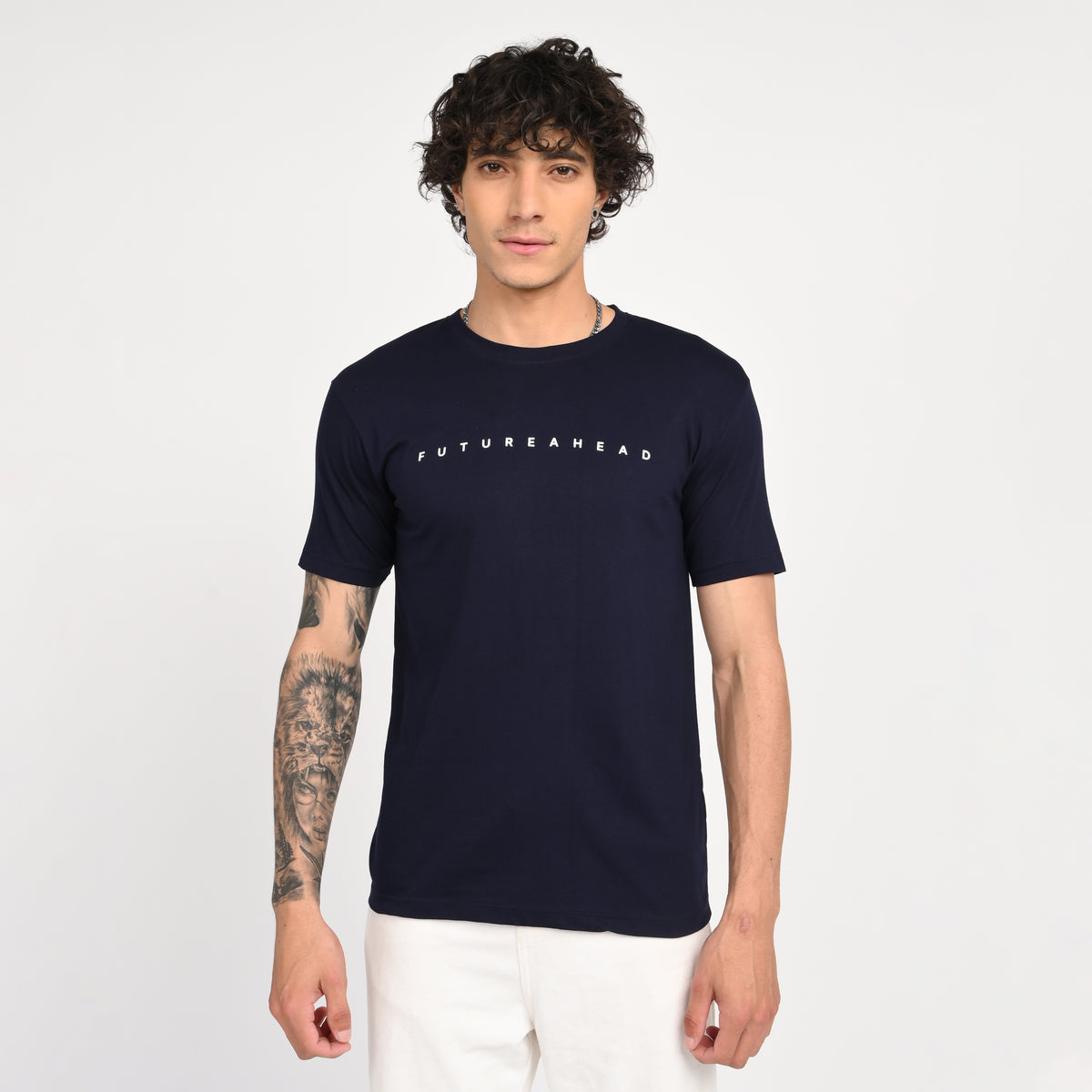 Navy Minimal Graphic T-Shirt