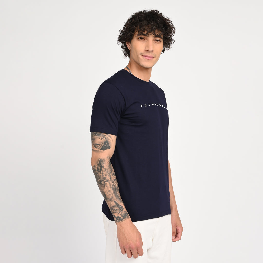 Navy Minimal Graphic T-Shirt - Snipes