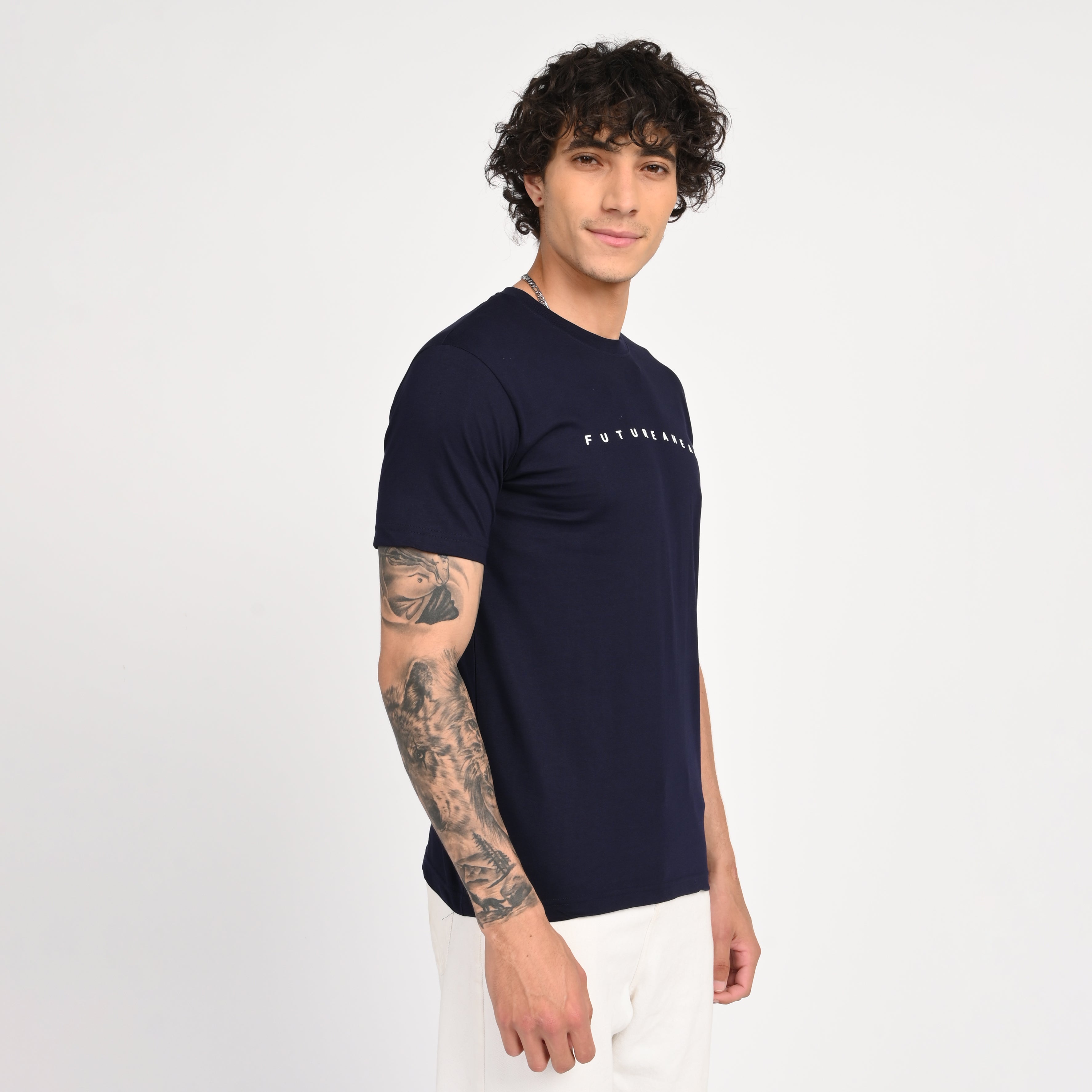 Navy Minimal Graphic T-Shirt - Snipes