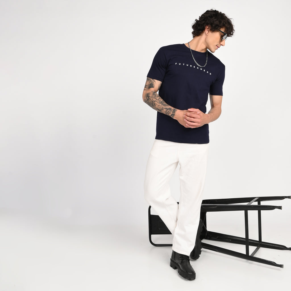 Navy Minimal Graphic T-Shirt - Snipes