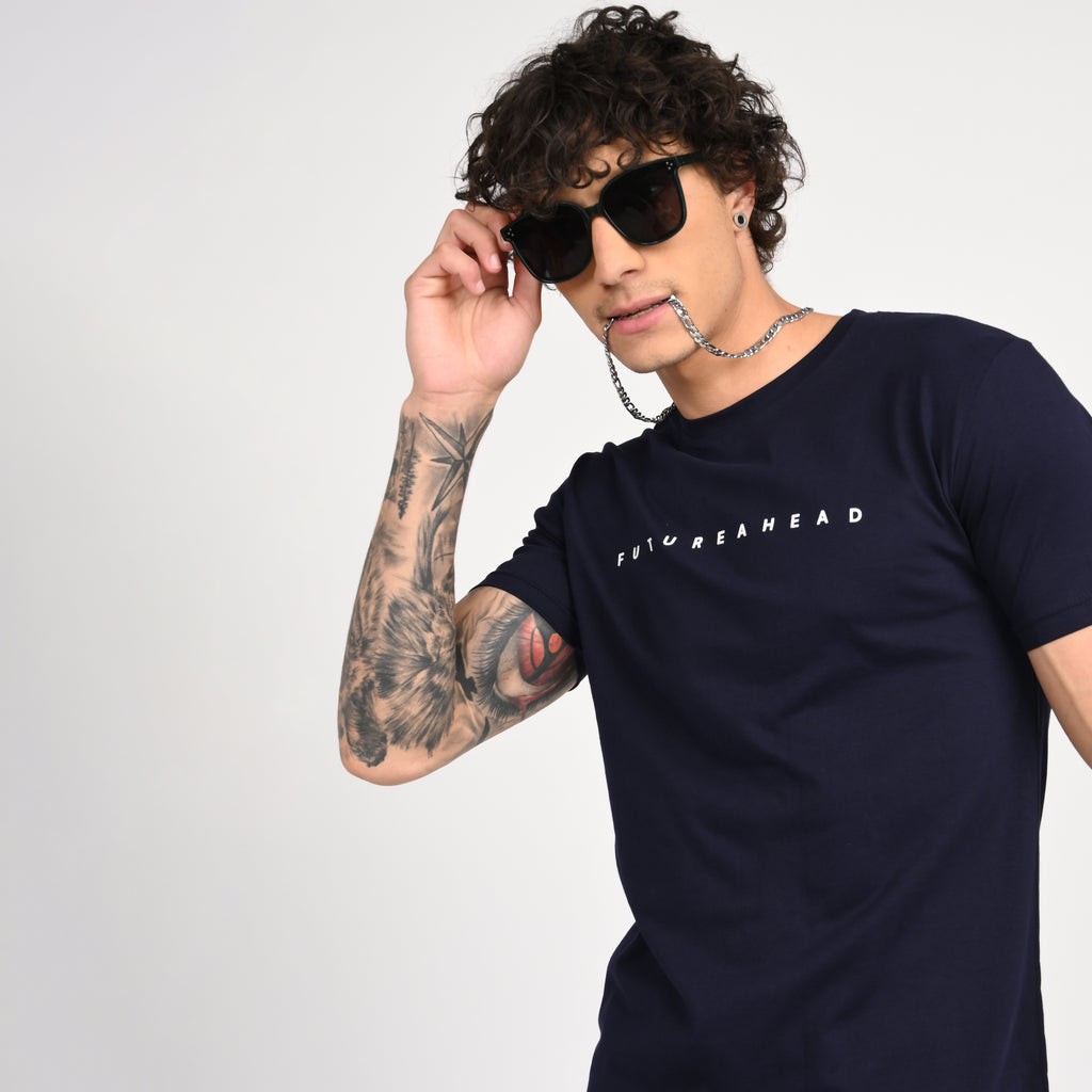 Navy Minimal Graphic T-Shirt - Snipes
