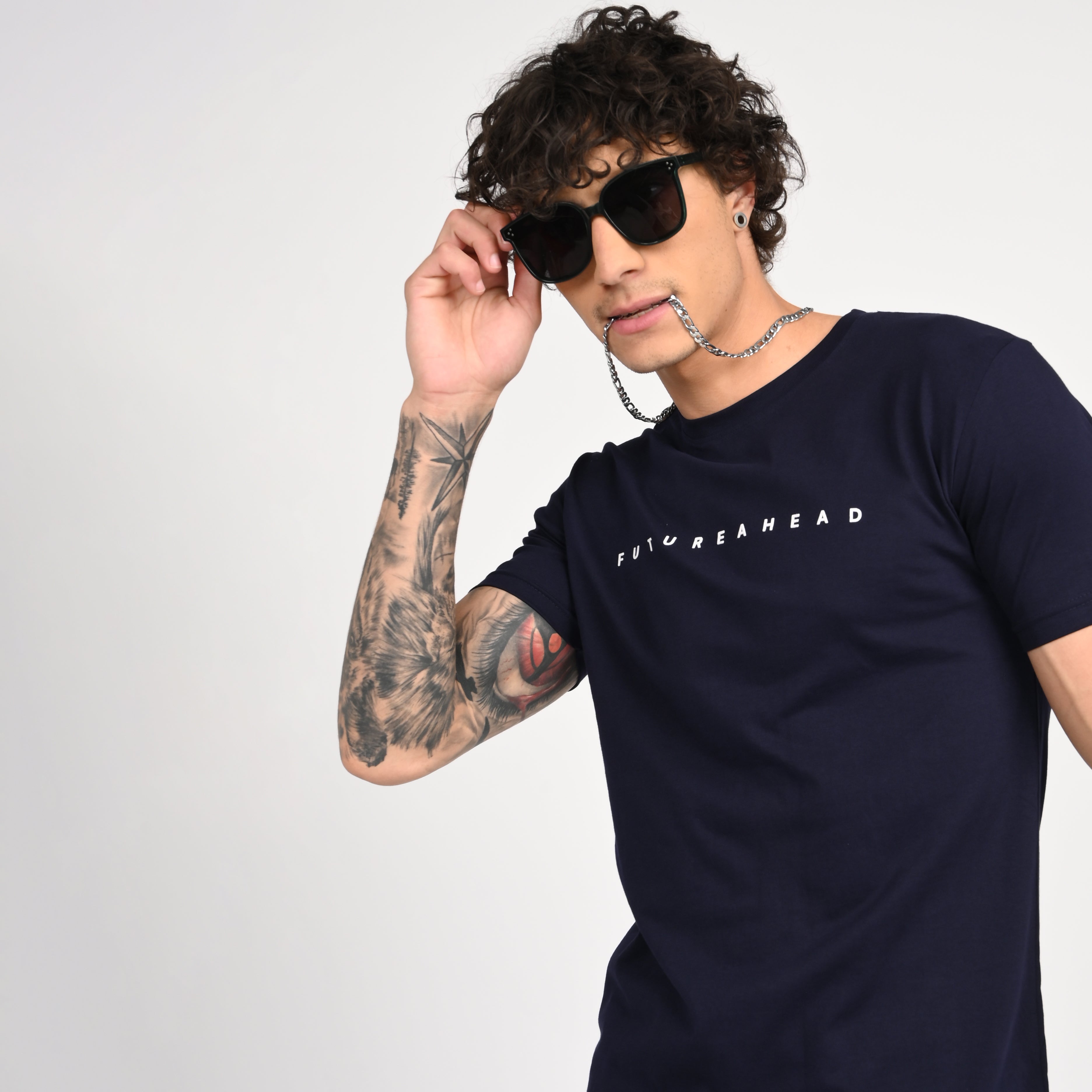Navy Minimal Graphic T-Shirt - Snipes