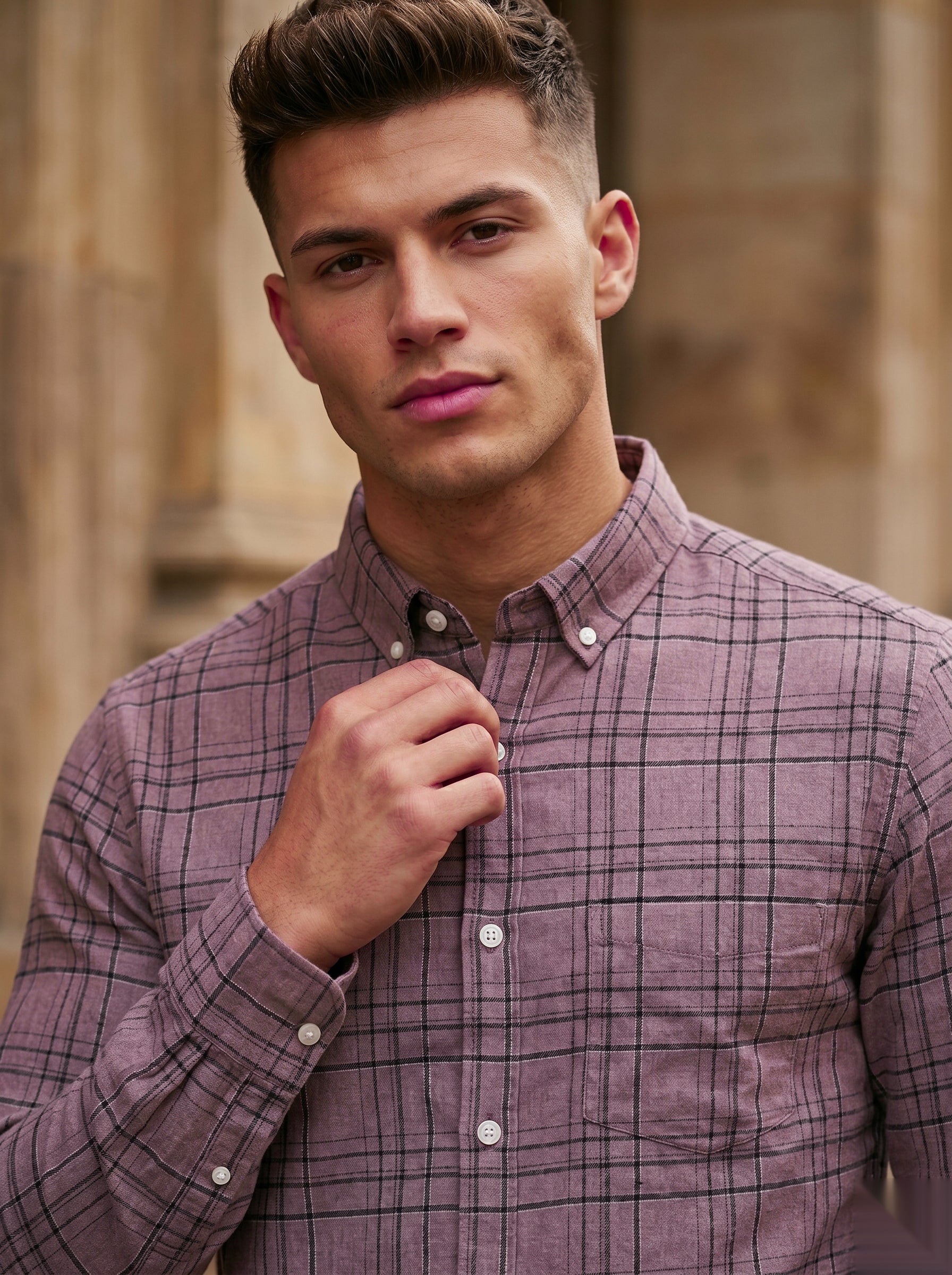 Snipes checked shirt with a classic pattern, featuring a button-up design and collar, displayed on a neutral background.