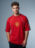 Snipes FB Oversized T-Shirt, casual fit, soft fabric, in a neutral color, displayed on a hanger in a retail setting.