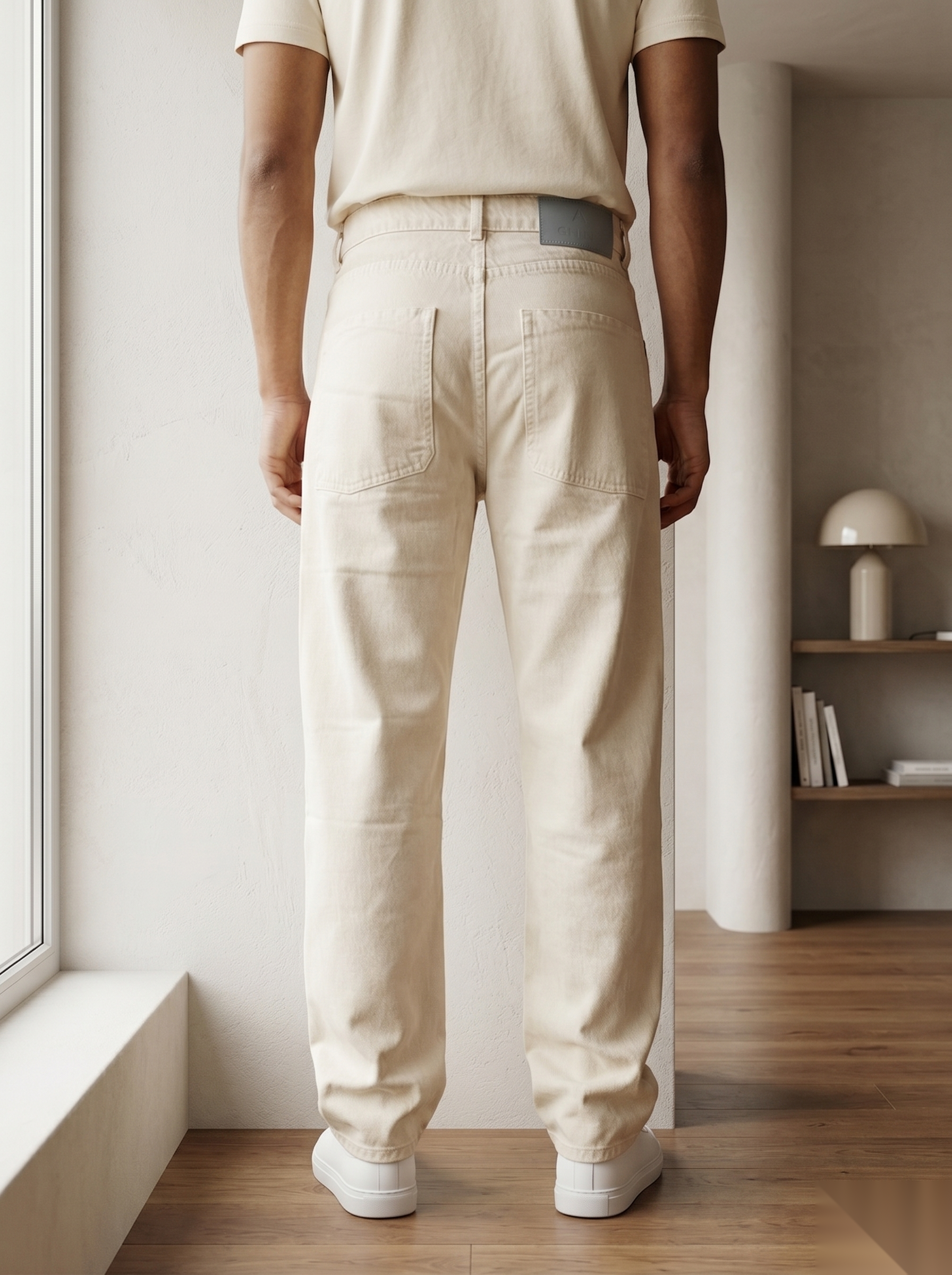 Snipes baggy fit denim jeans showing relaxed fit with classic five-pocket design and faded blue denim fabric.