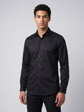 Men’s solid Lachka fabric full sleeve shirt by Snipes, featuring a classic design with button-up front and collar.