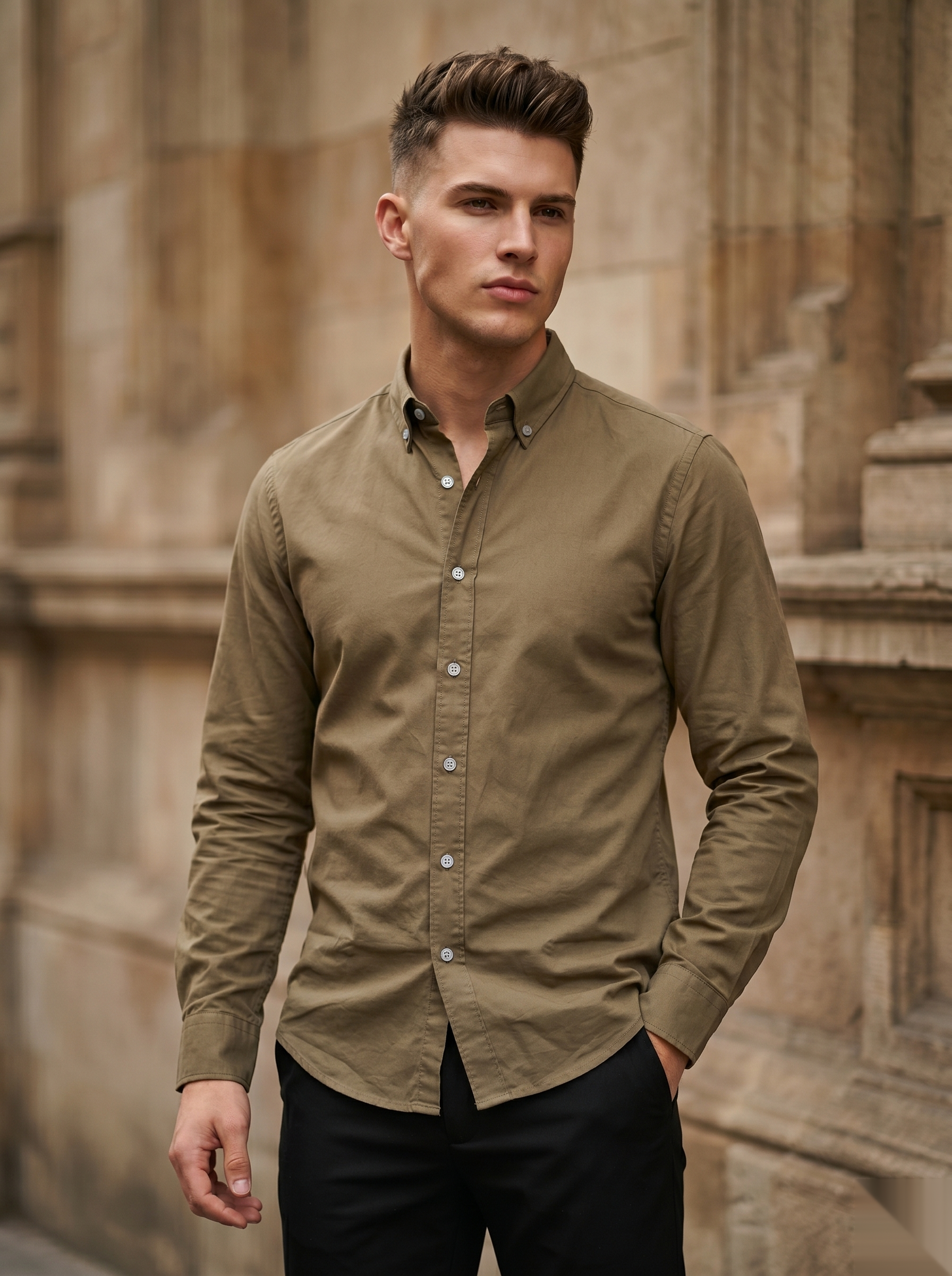 Snipes Oxford shirt featuring a classic button-up design with collar and long sleeves, displayed on a neutral background.