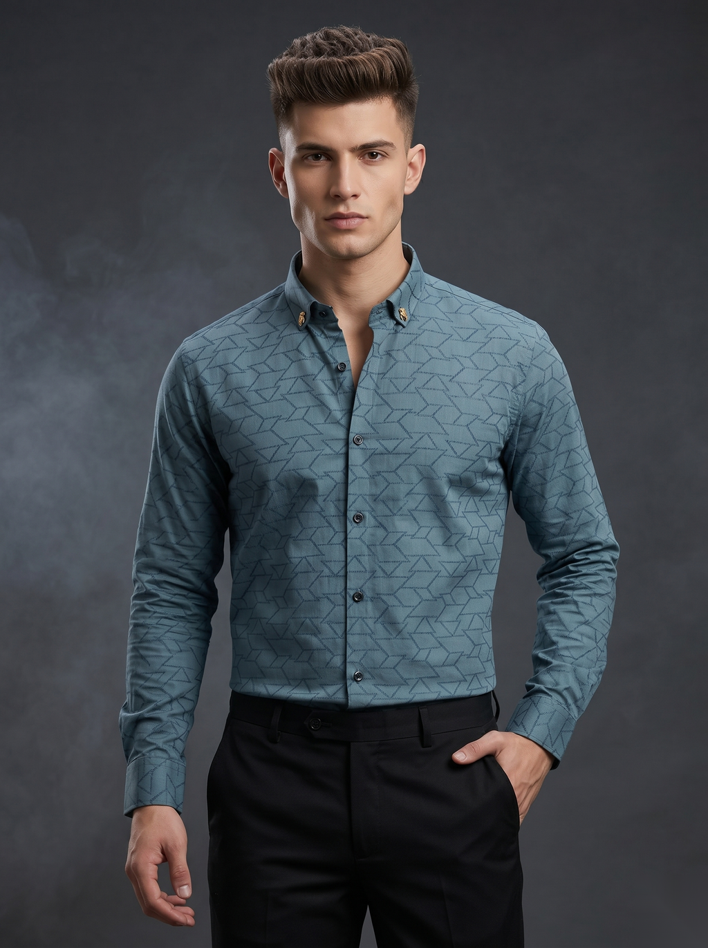 Snipes premium party-wear shirt with stylish design, long sleeves, and button-up front, perfect for festive occasions.