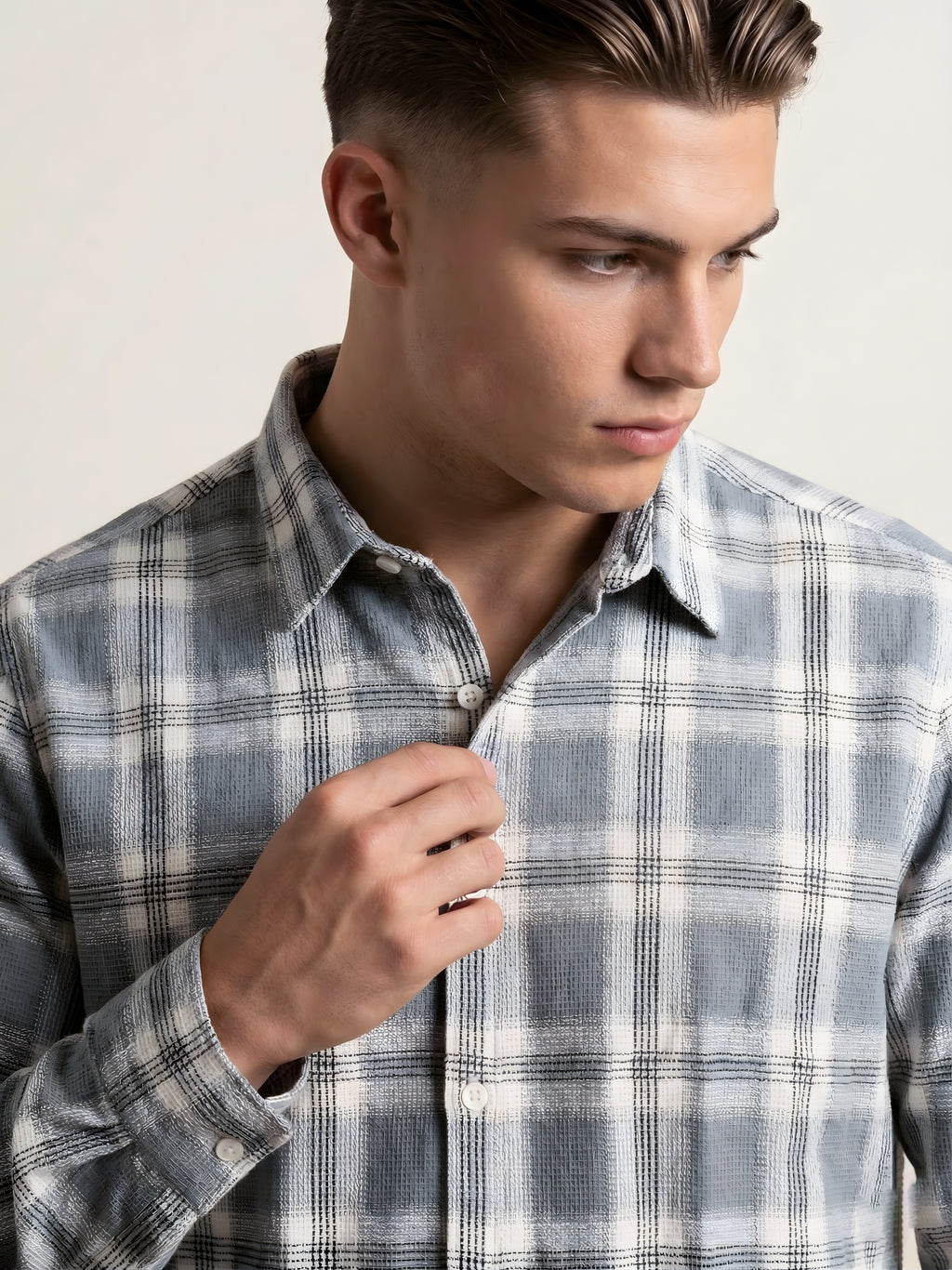Snipes premium checked shirt with a classic plaid pattern, featuring a button-up design and long sleeves.