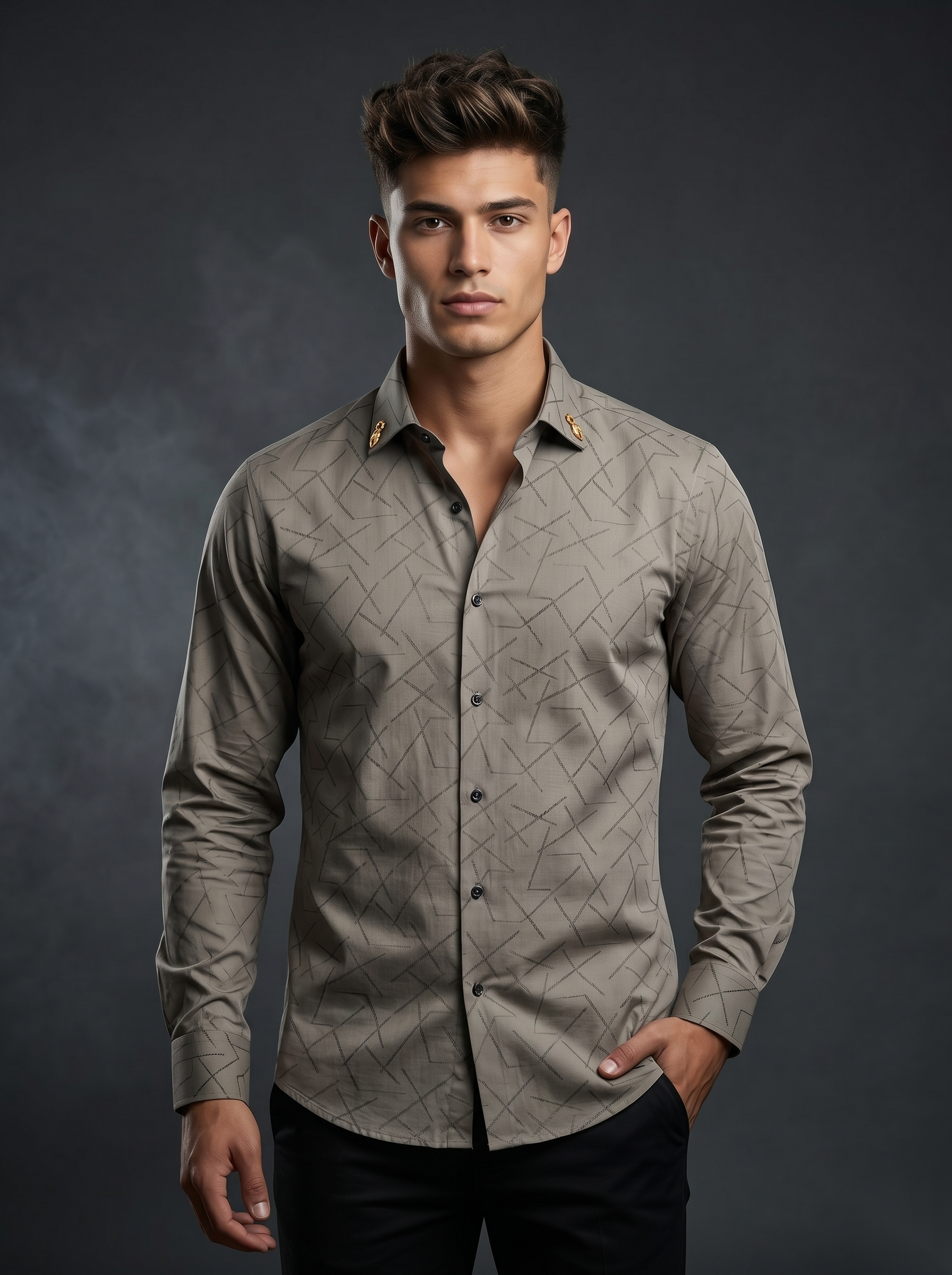 Snipes premium party-wear shirt in vibrant fabric with stylish collar and button details, perfect for celebrations and gatherings.
