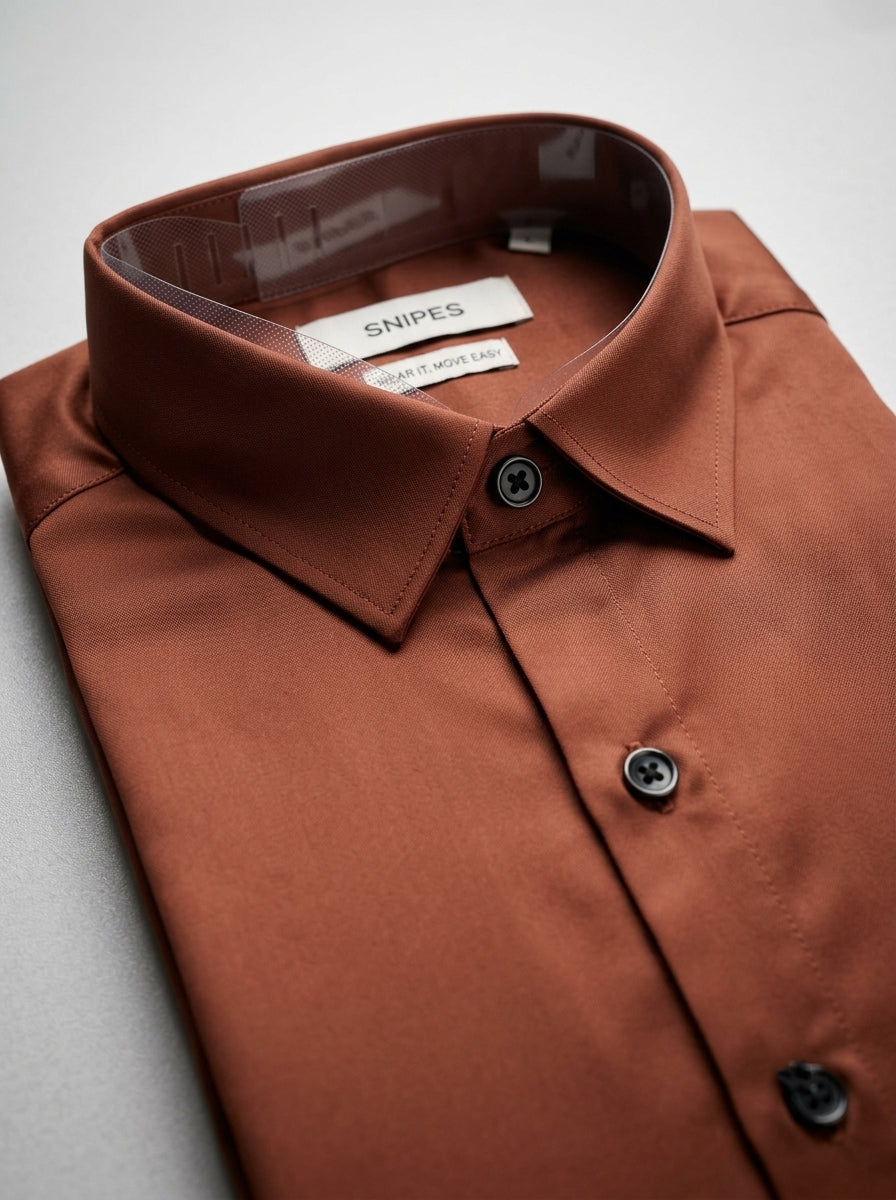 Men’s Solid Satin-Finish Full Sleeve Shirt