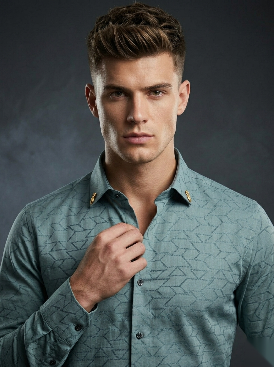 Snipes premium party-wear shirt with vibrant patterns and tailored fit, featuring a stylish collar and button-down design.