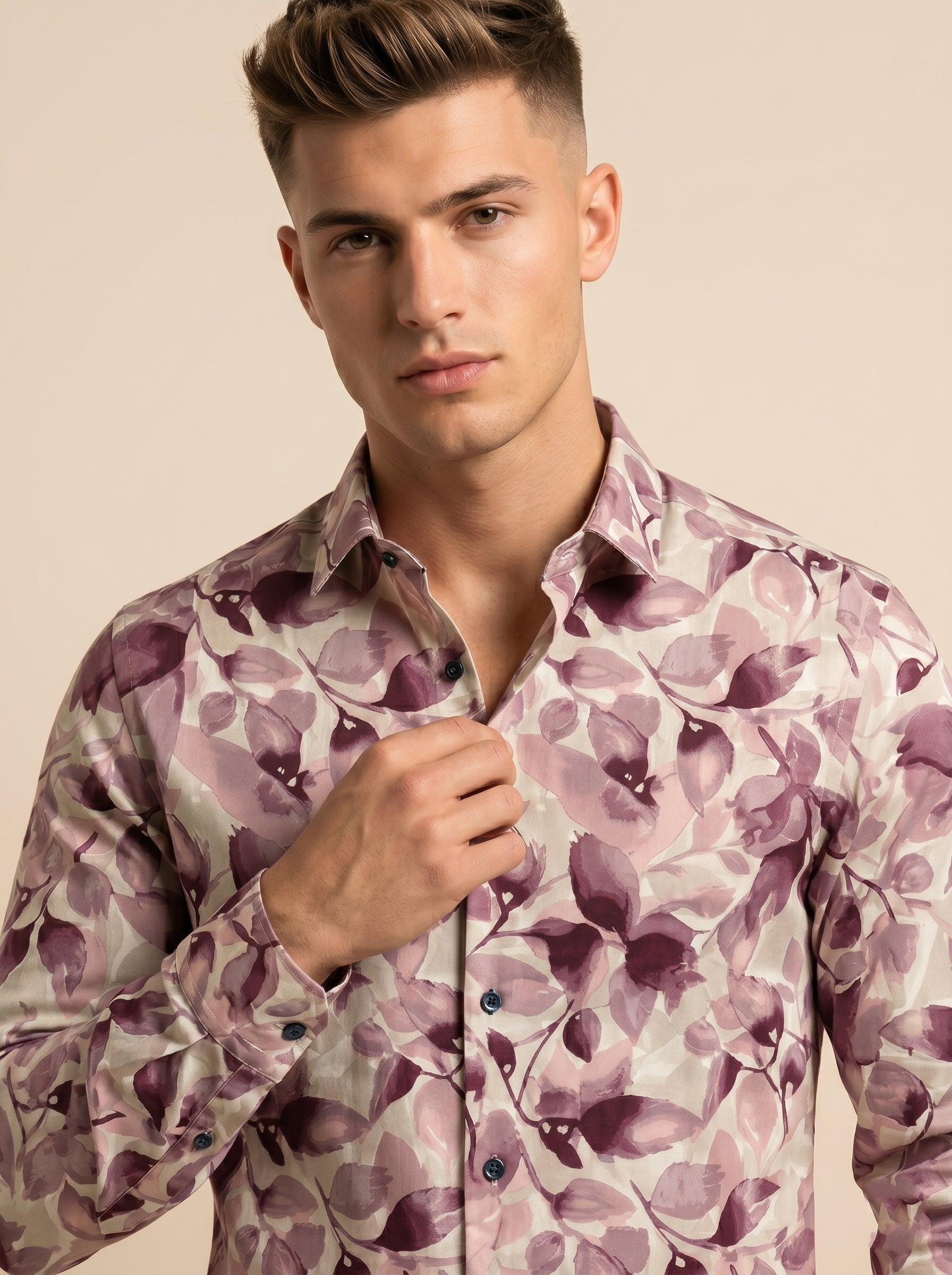 Printed Snipes shirt featuring colorful abstract designs, long sleeves, and a casual fit for everyday wear.