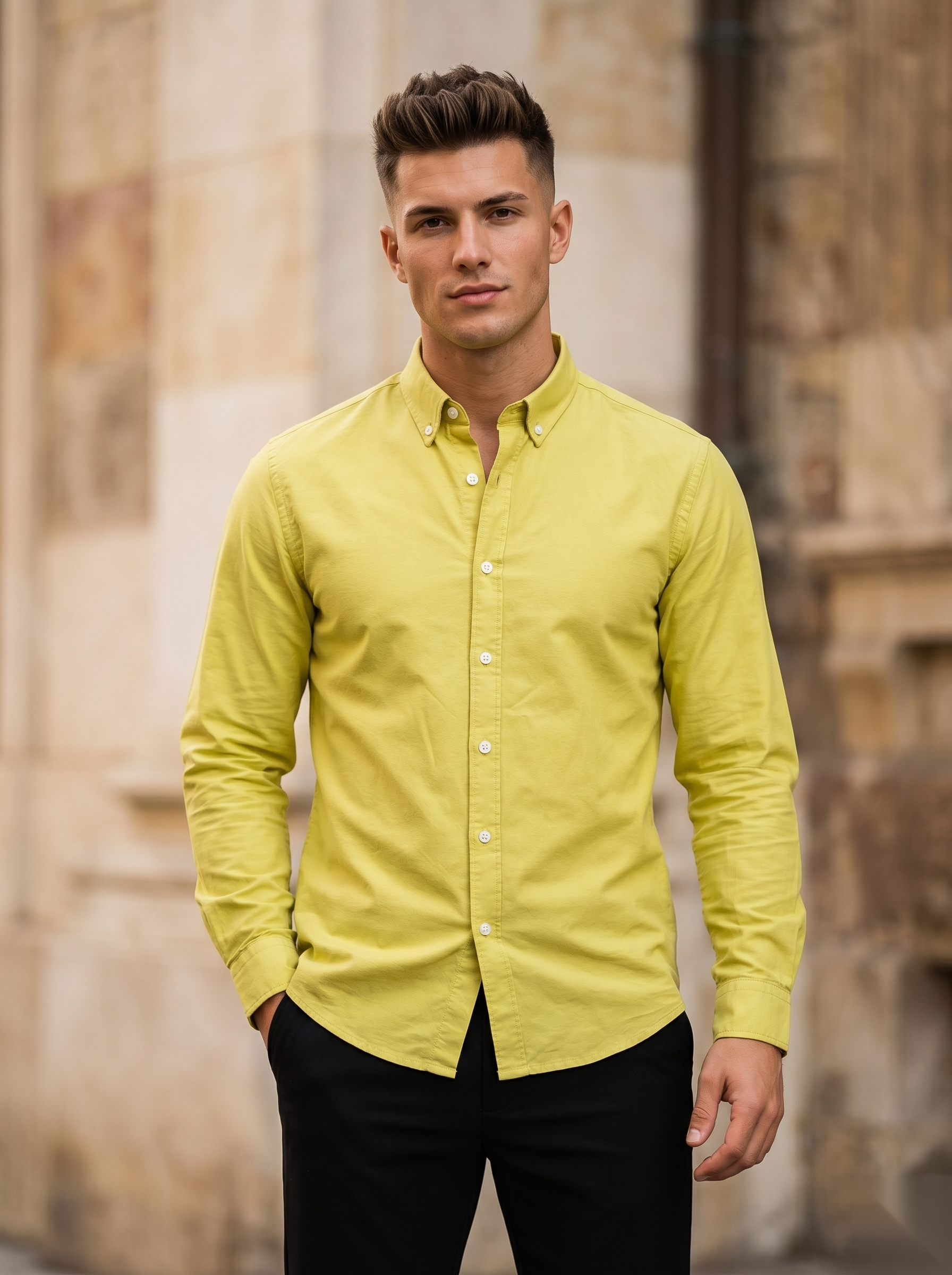 Snipes oxford shirt with classic collar and button-down front, displayed on a hanger against a neutral background.