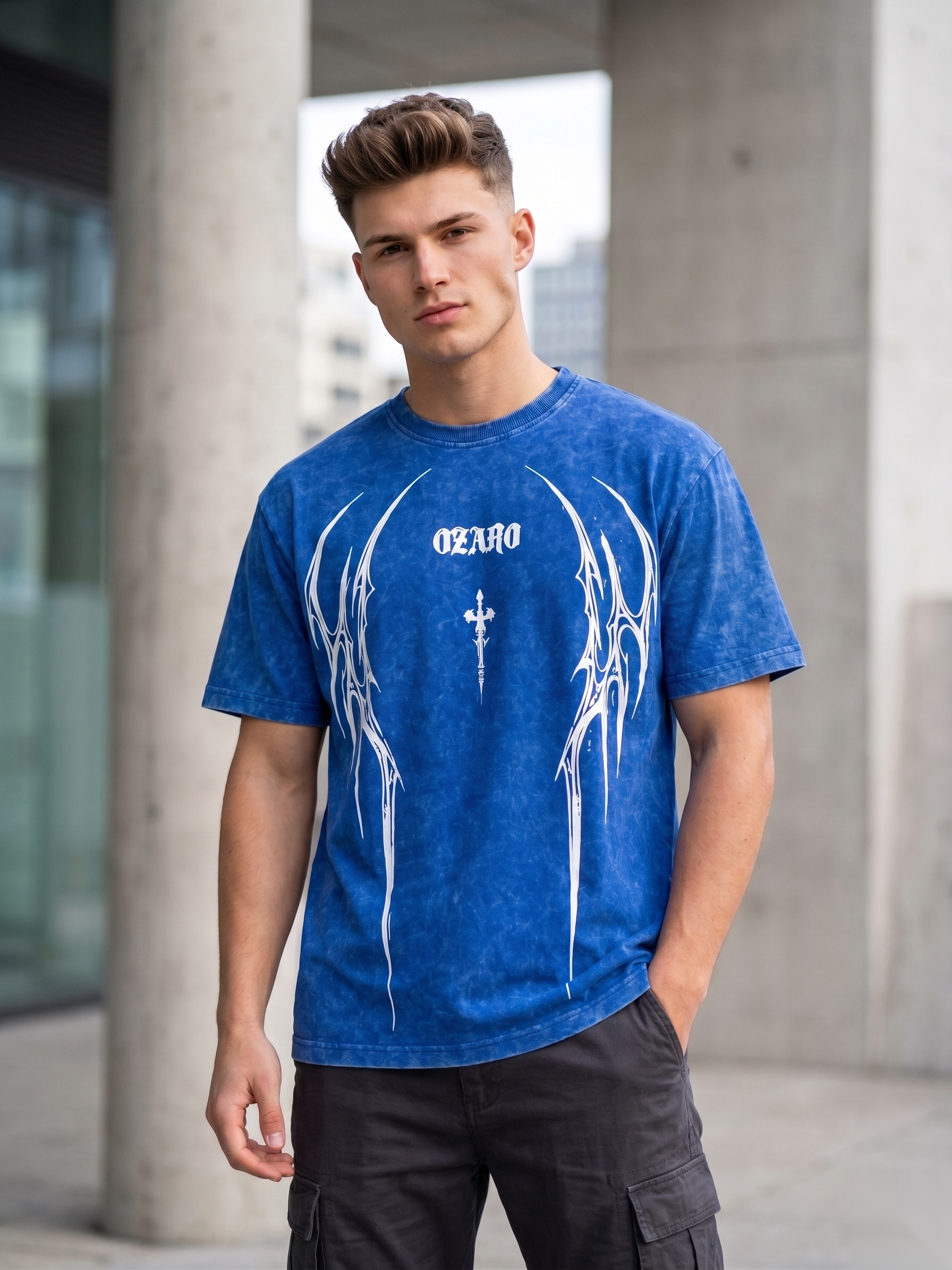 Oversized Acid Wash Graphic T-Shirt