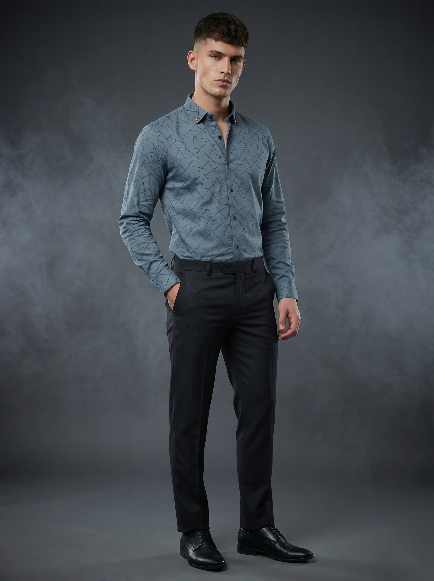 Snipes premium party-wear shirt featuring a stylish pattern, long sleeves, and a modern fit for festive occasions.