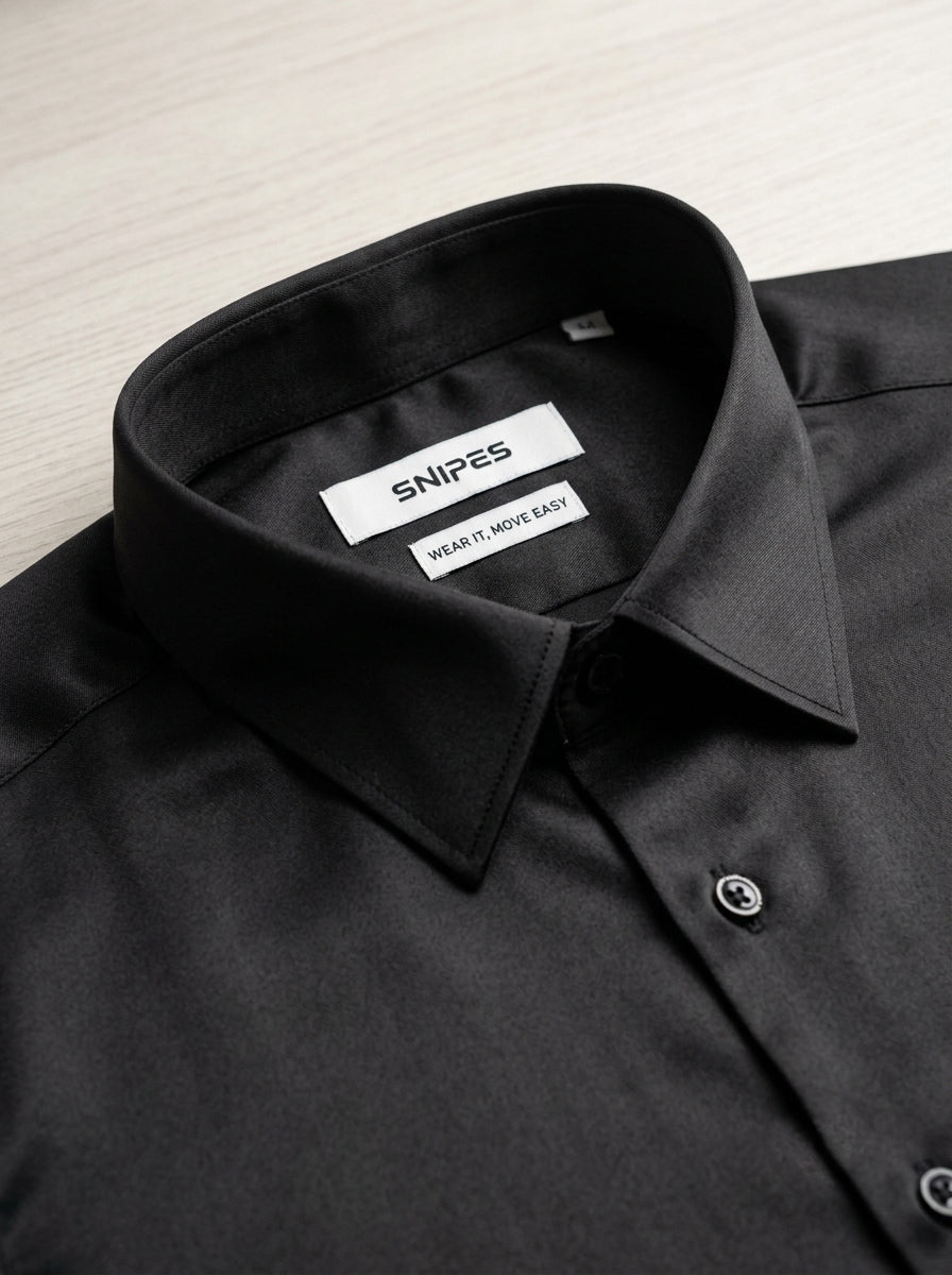 Men’s Solid Satin-Finish Full Sleeve Shirt