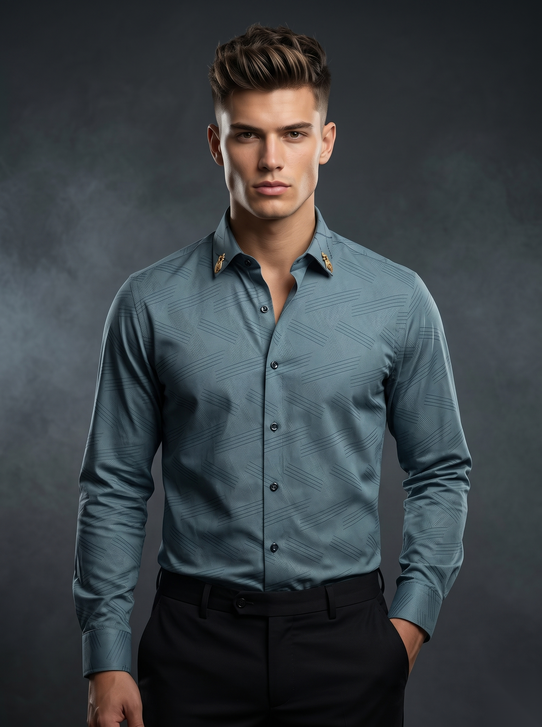 Snipes premium party-wear shirt featuring a stylish design, long sleeves, and a tailored fit, ideal for festive occasions.
