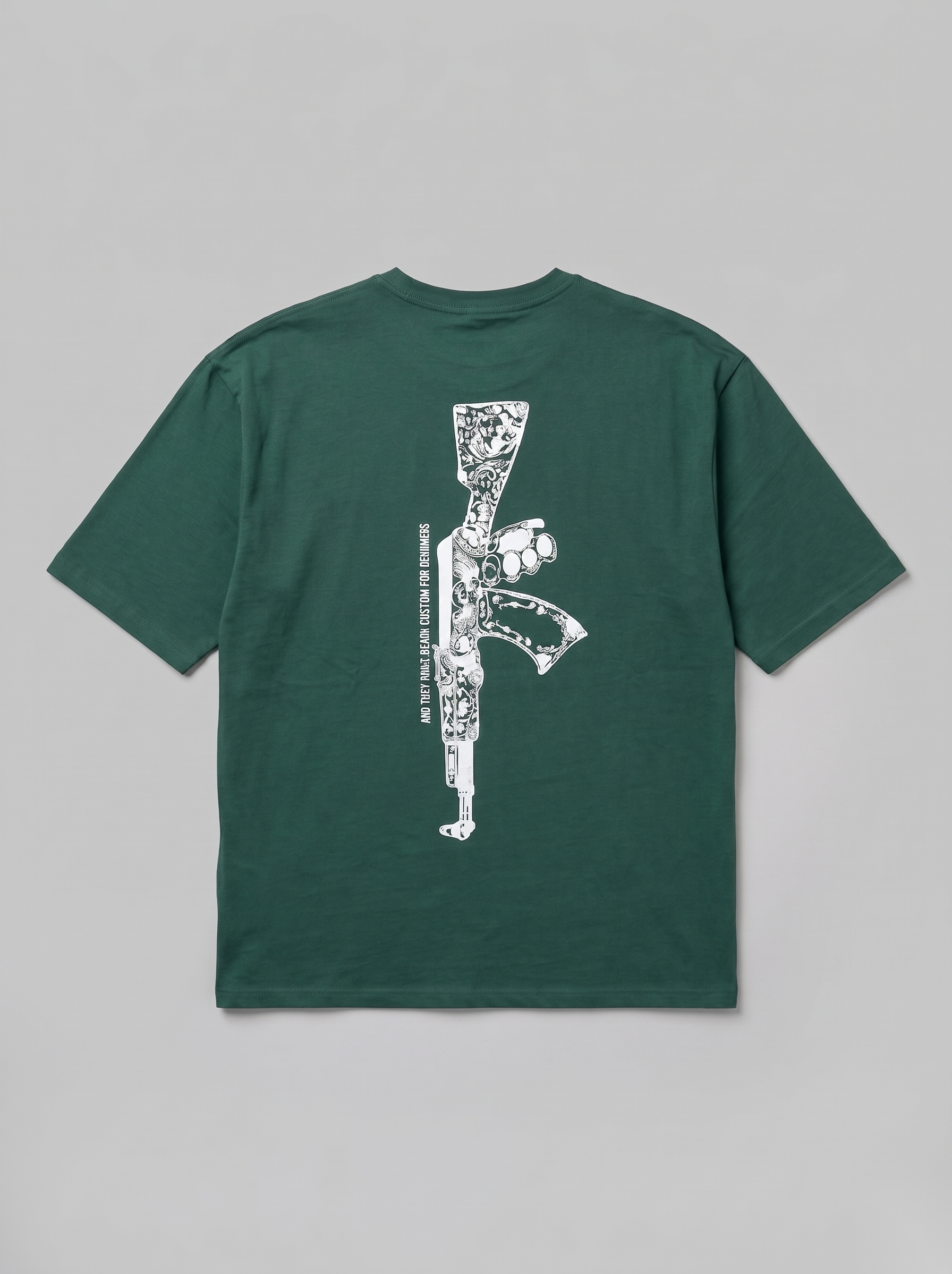 Oversized Snipes T-shirt with bold backprint design, featuring a relaxed fit and casual style in a large size.