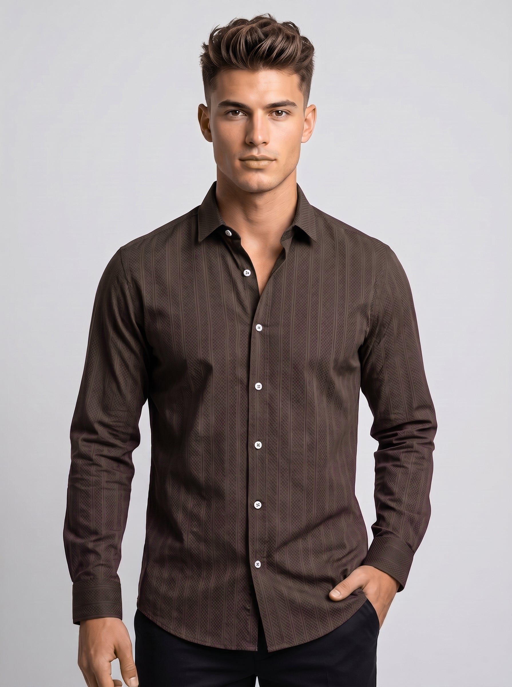 Snipes self-design shirt with a custom pattern, featuring a casual fit and vibrant colors, displayed on a plain background.