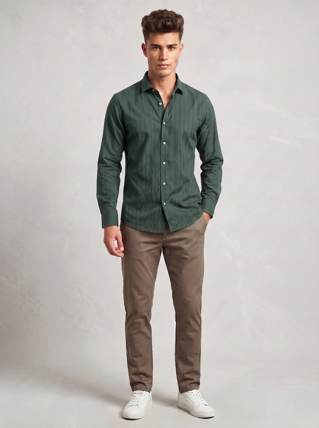 Snipes self-design shirt featuring a unique pattern, displayed on a hanger with a casual, modern style.