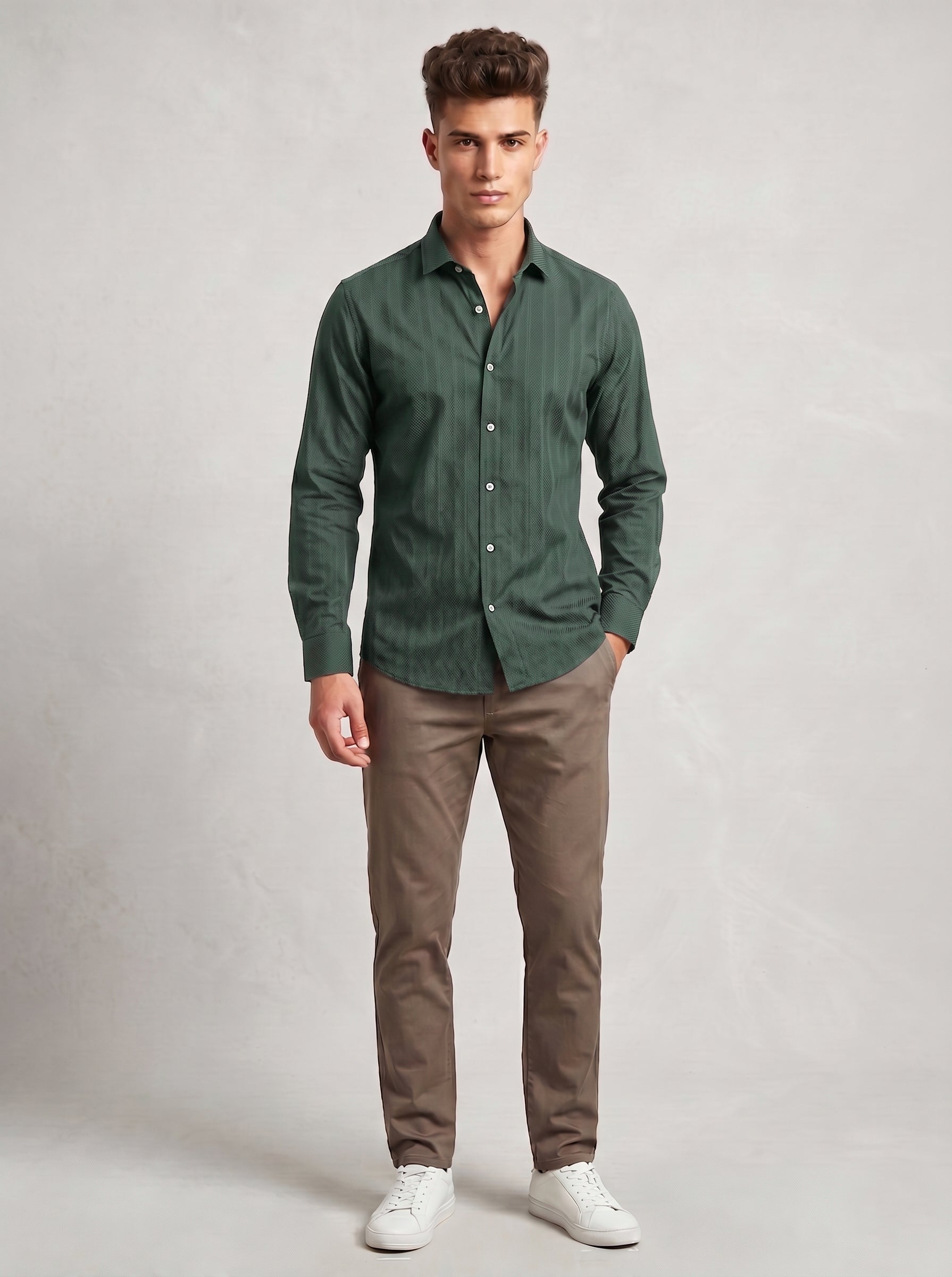 Snipes self-design shirt featuring a unique pattern, displayed on a hanger with a casual, modern style.